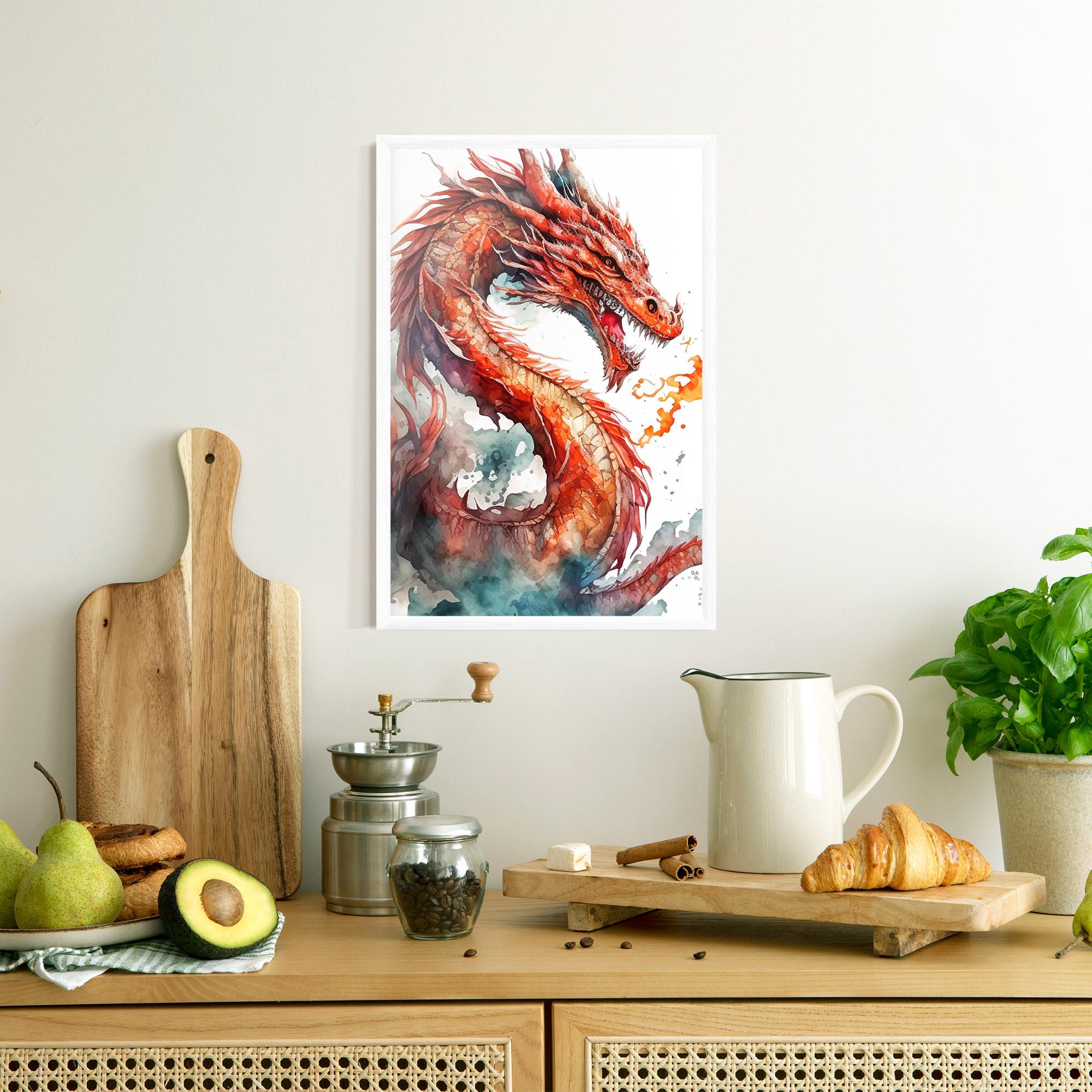 Gerahmte Poster Fire Dragon mockup 8