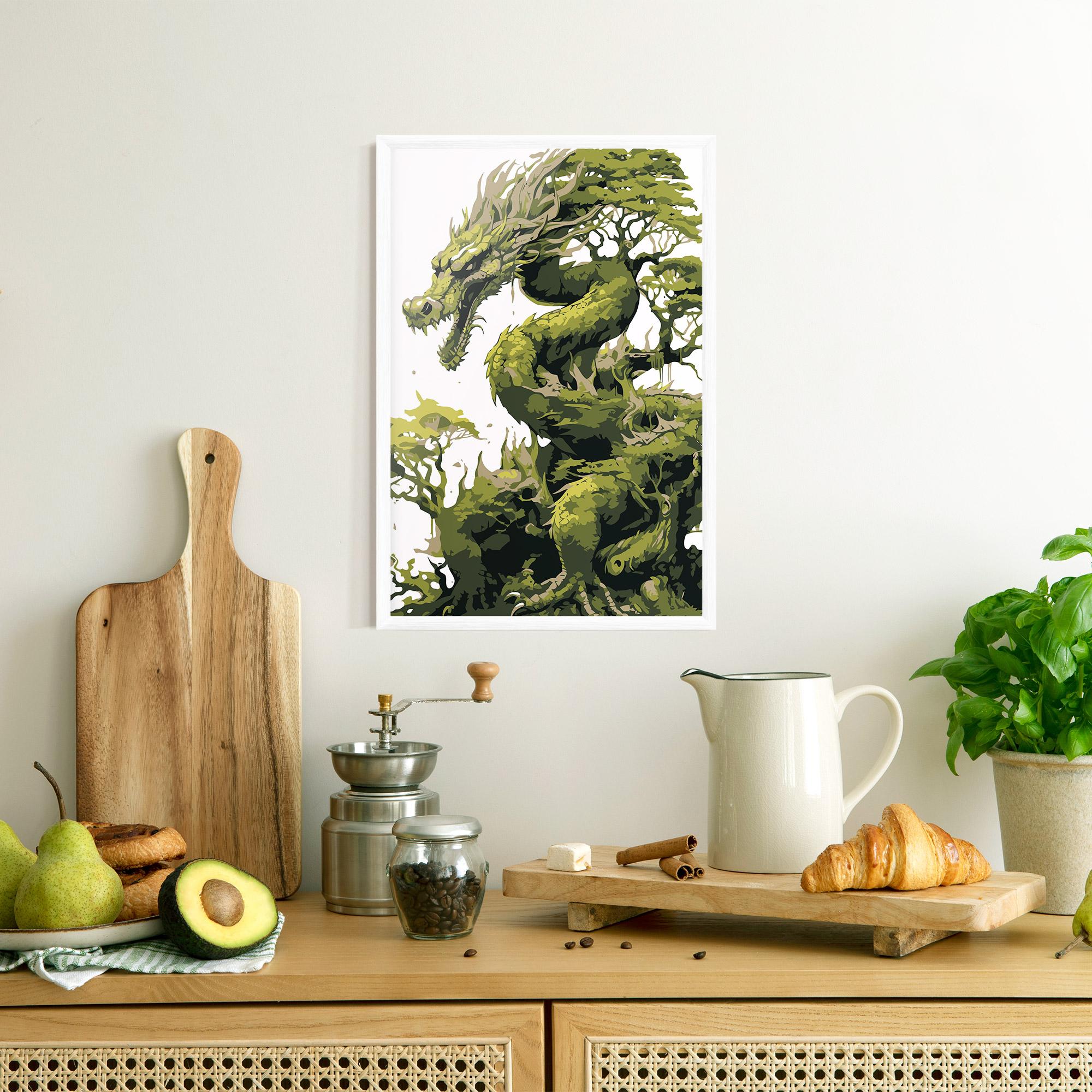 Gerahmte Poster Green Nature Dragon mockup 8