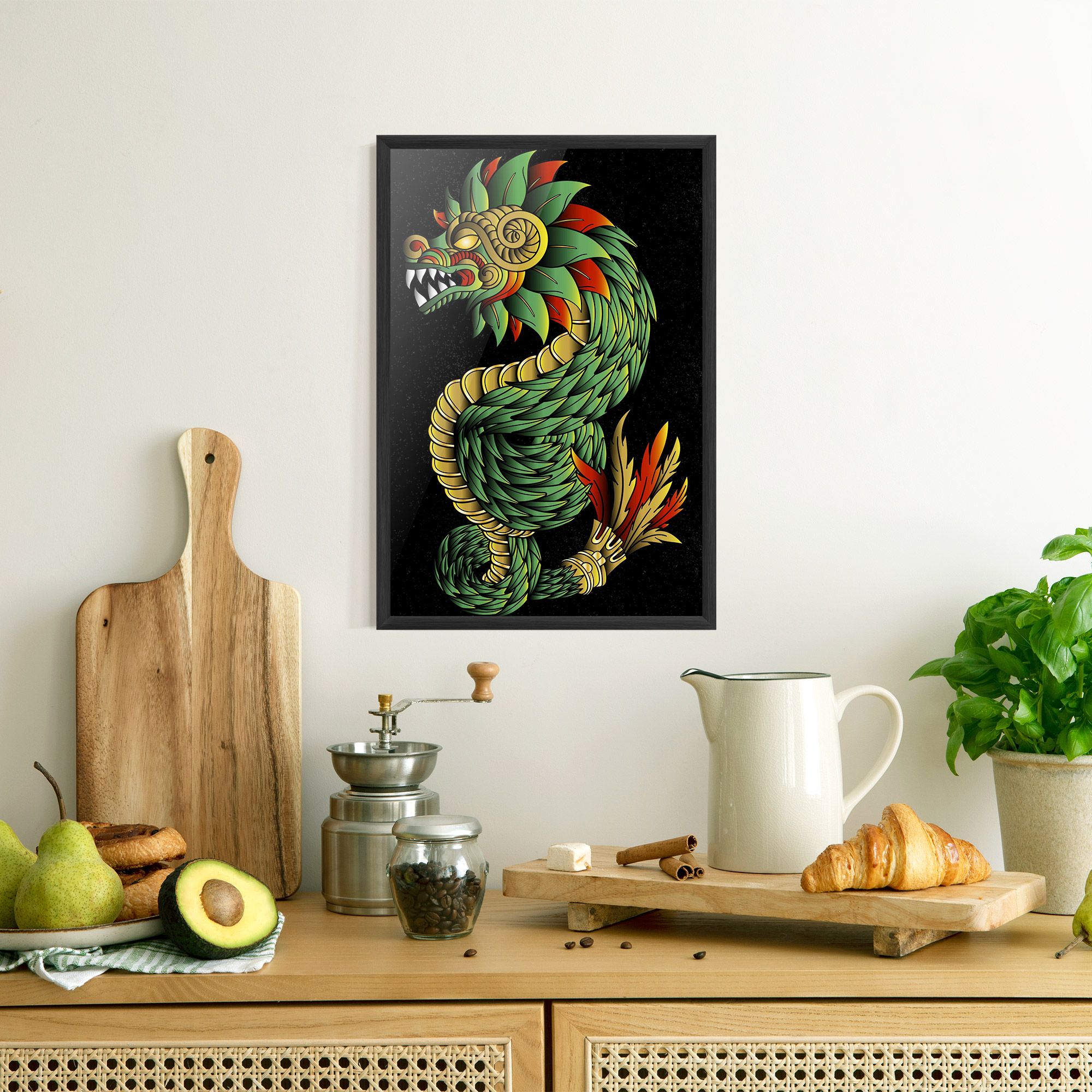Green Yellow Dragon mockup 8
