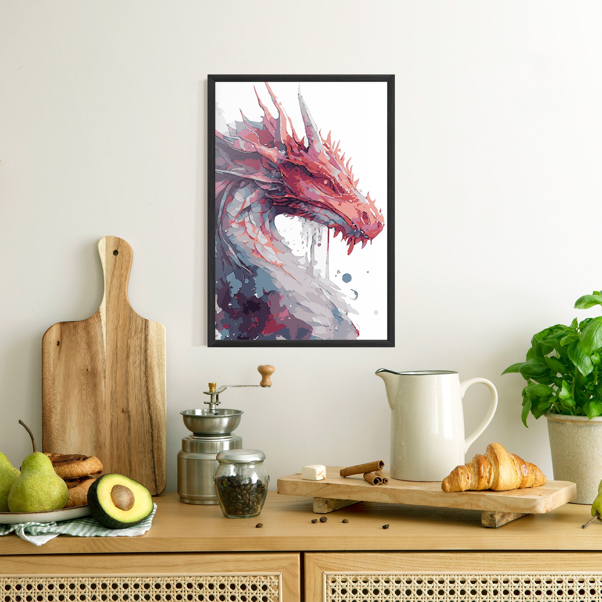 Red Blue Dragon mockup 8