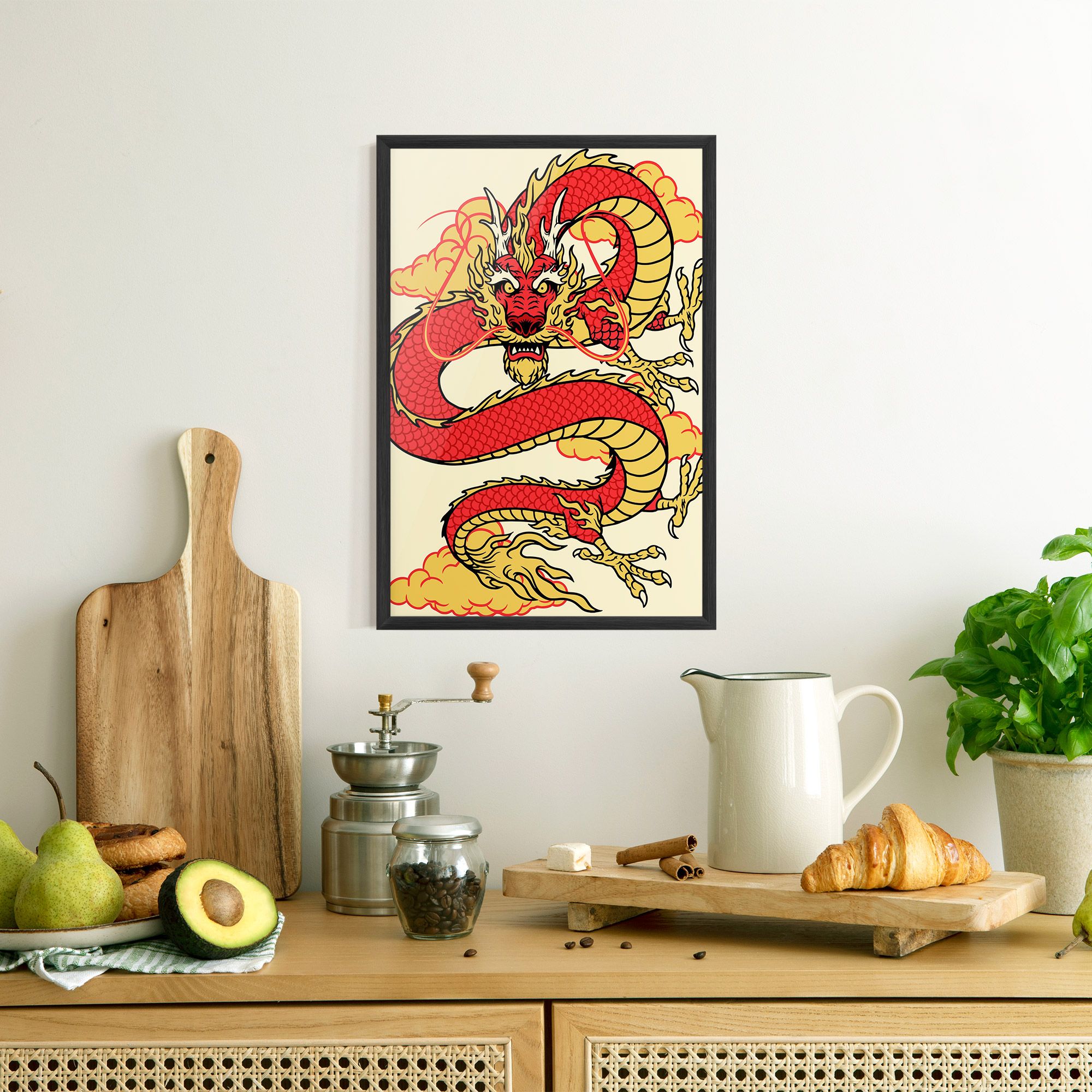 Red Yellow Dragon mockup 8