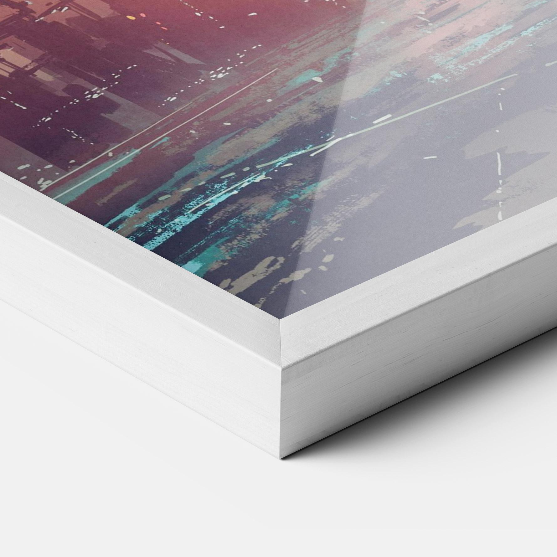 Gerahmte Poster Futuristic Alien Buildings mockup 3