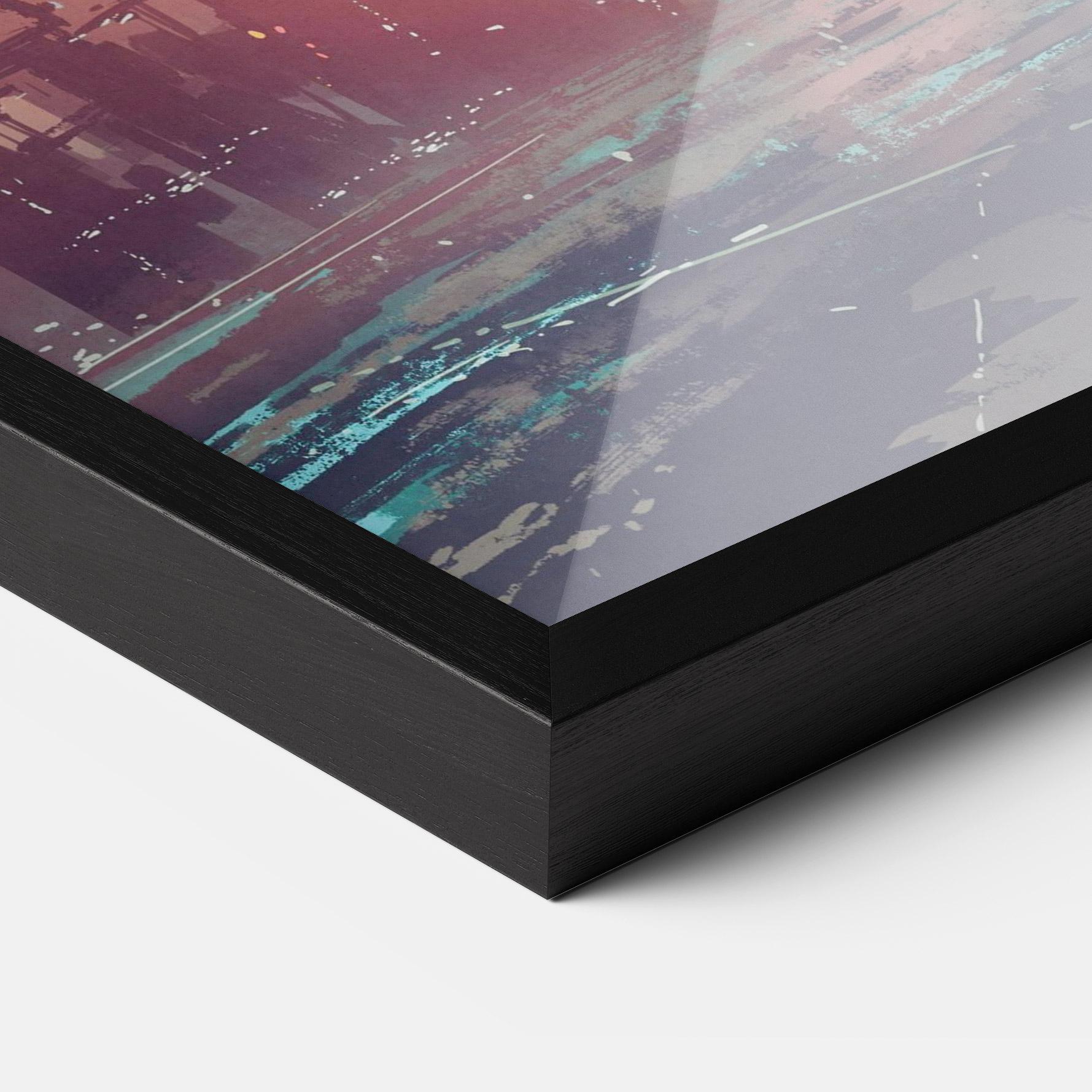 Gerahmte Poster Futuristic Alien Buildings mockup 3