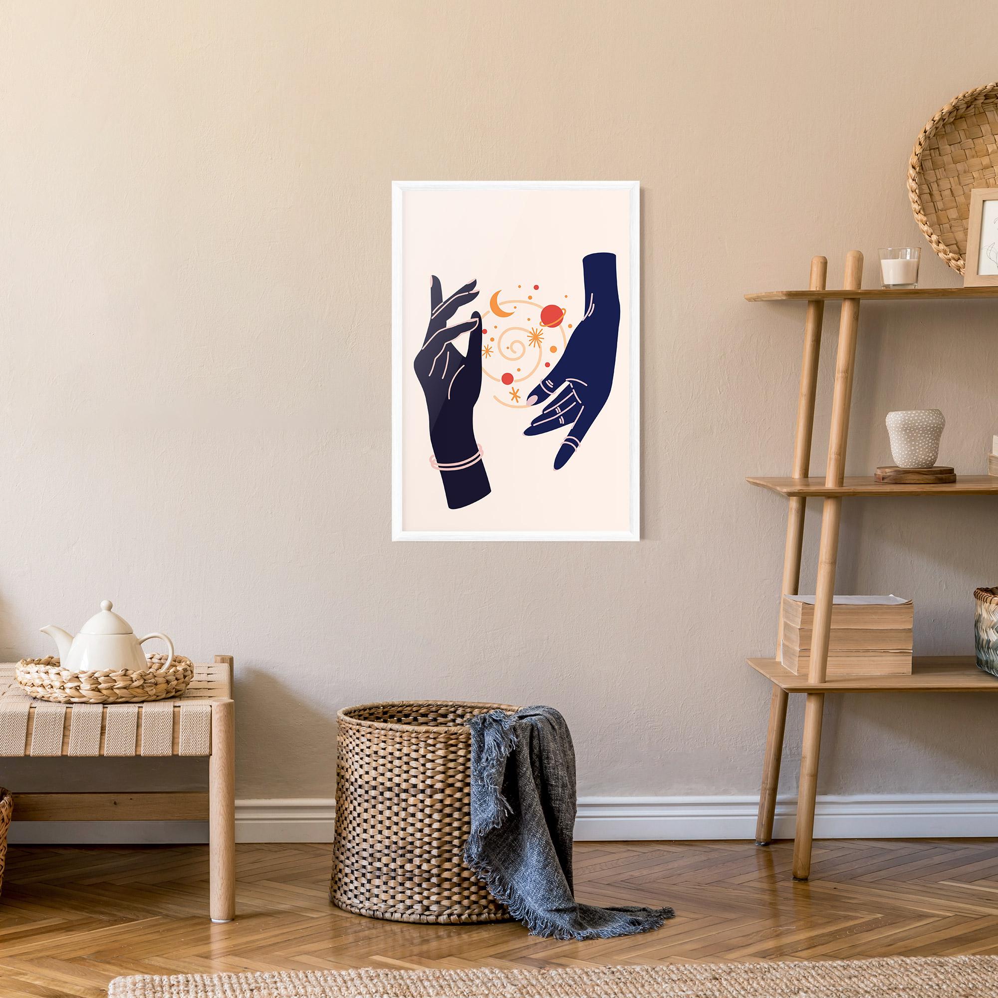 Gerahmte Poster Magic Purple Hands mockup 9