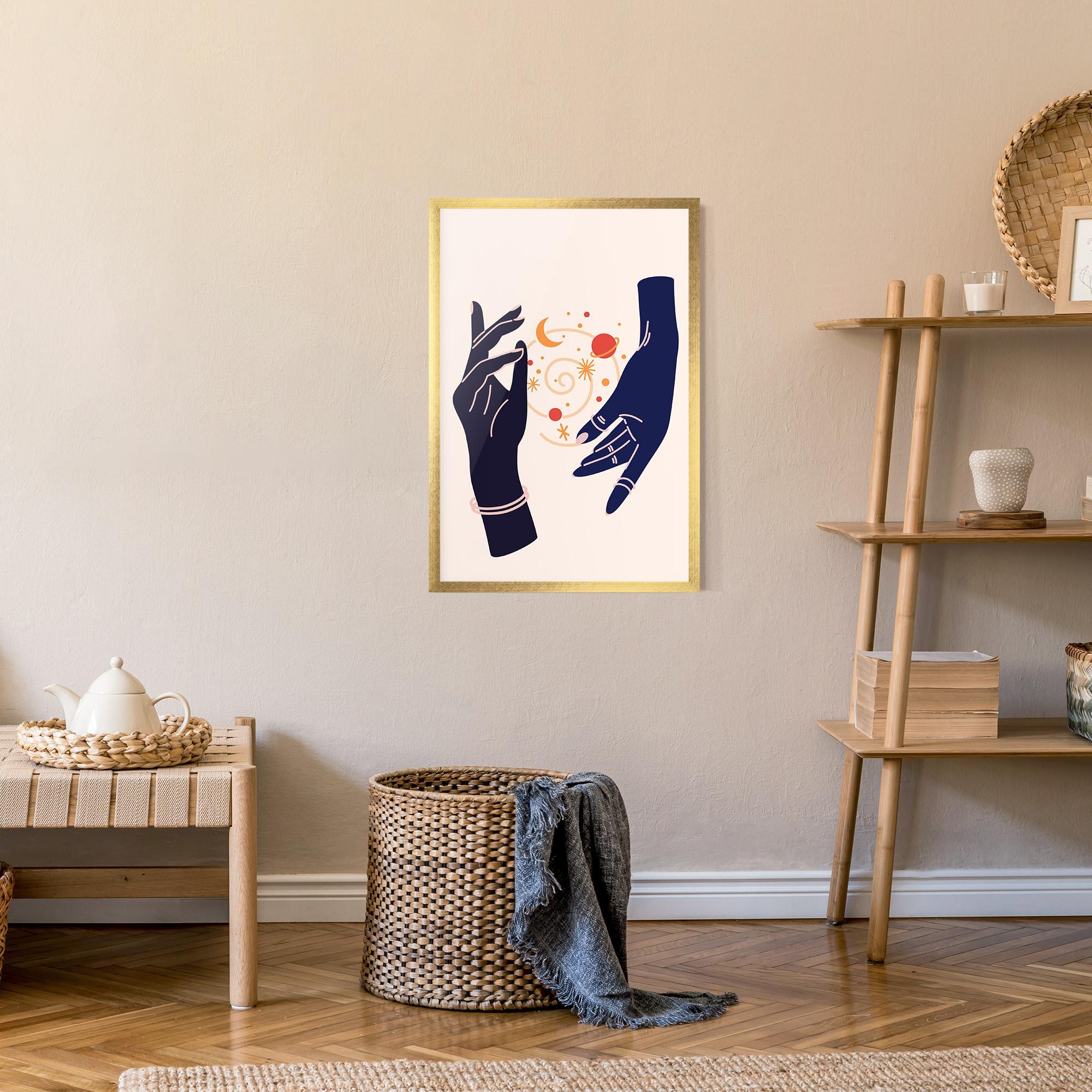 Gerahmte Poster Magic Purple Hands mockup 9