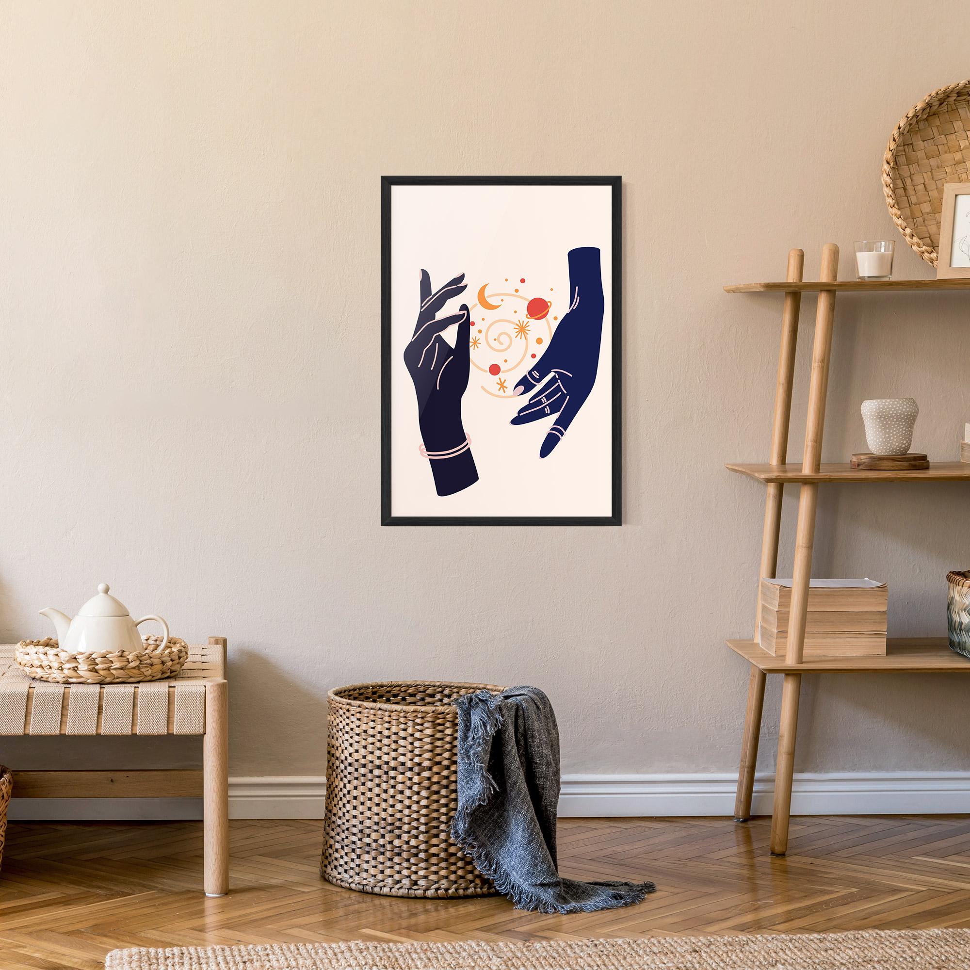 Gerahmte Poster Magic Purple Hands mockup 9