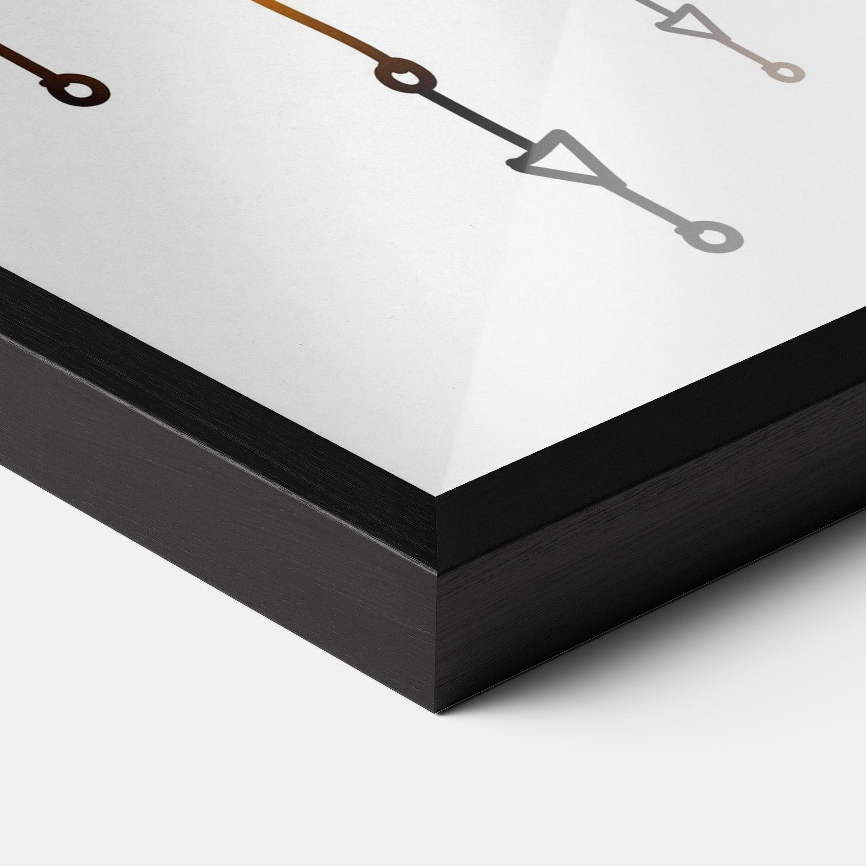 Gerahmte Poster Gold Sun Face mockup 3