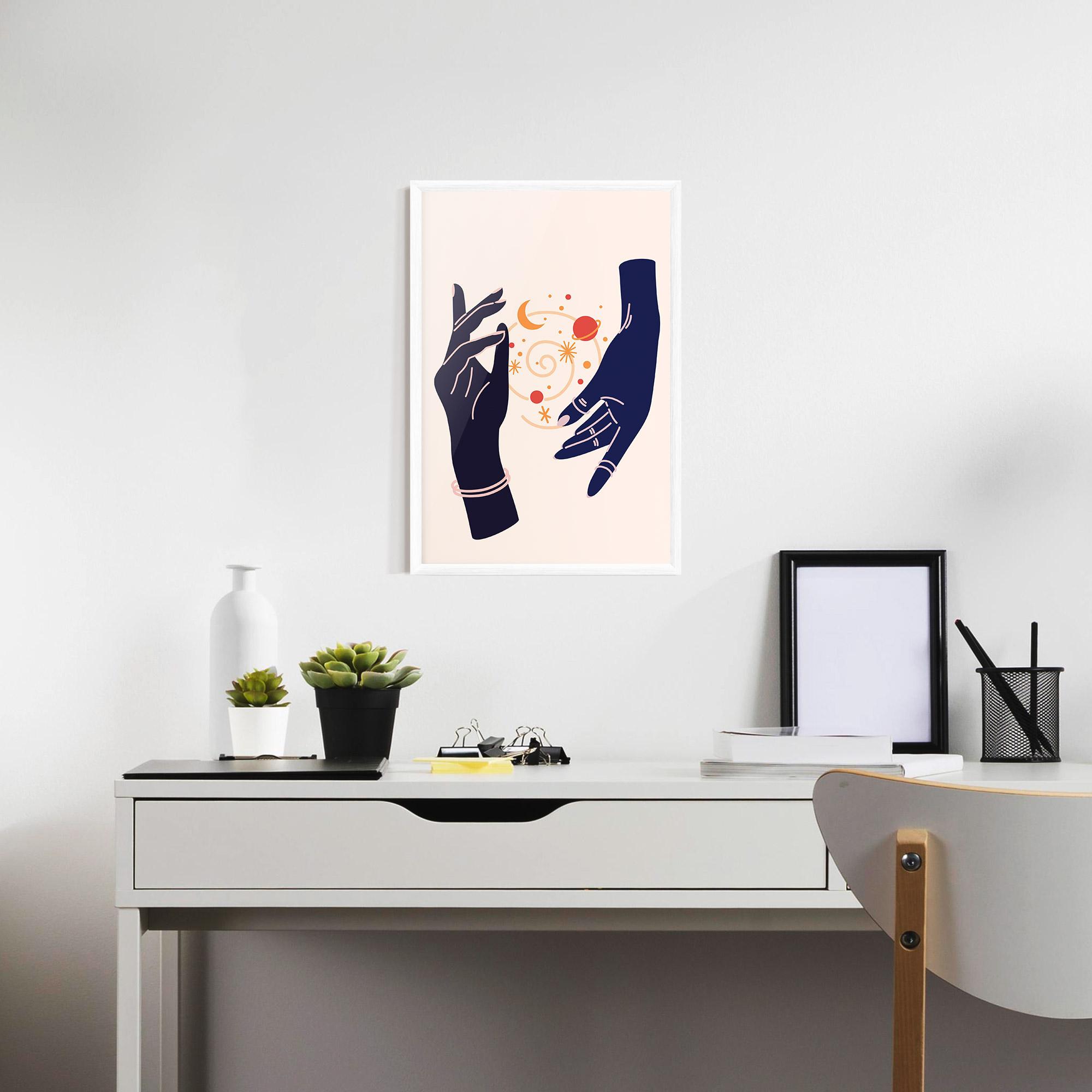 Gerahmte Poster Magic Purple Hands mockup 7