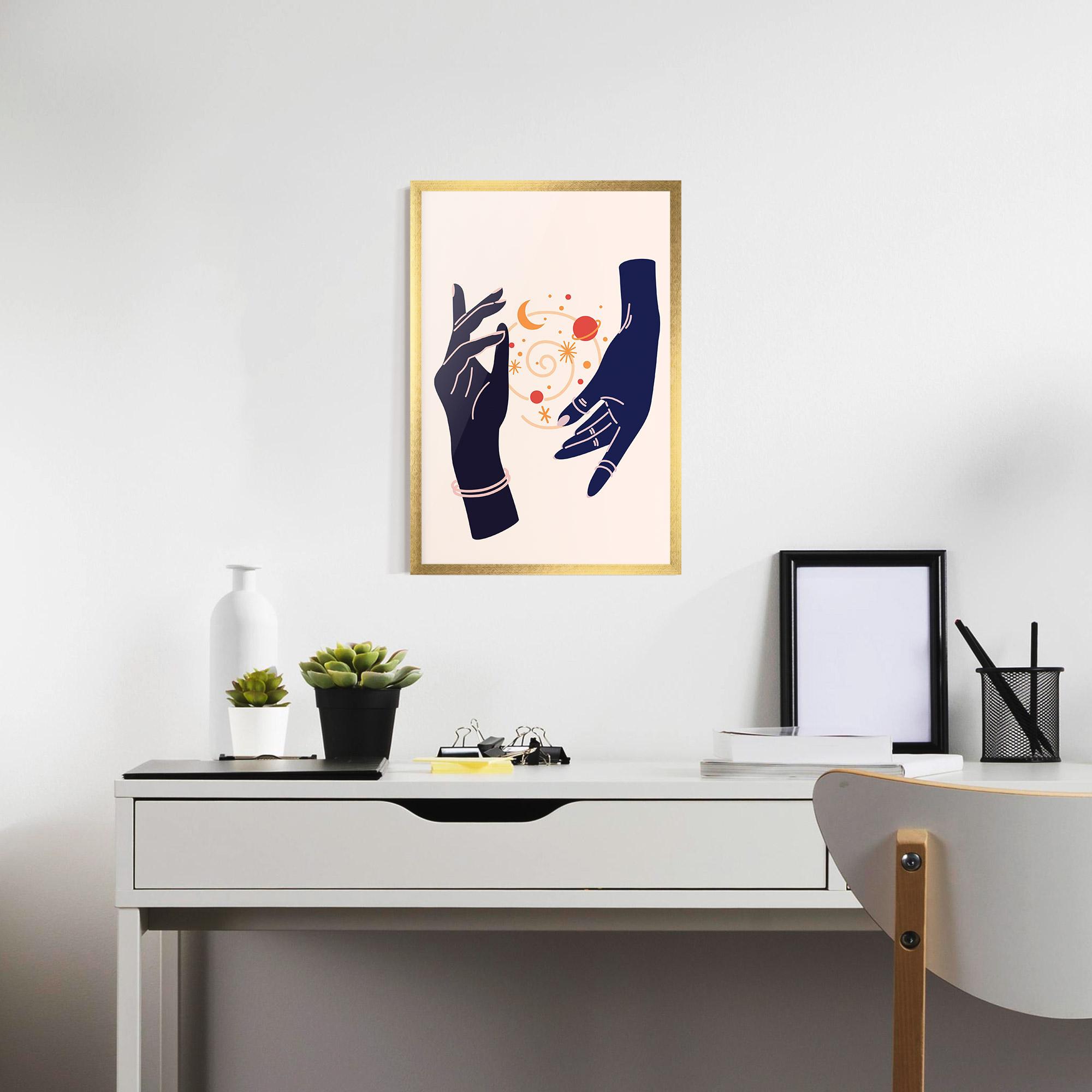 Gerahmte Poster Magic Purple Hands mockup 7