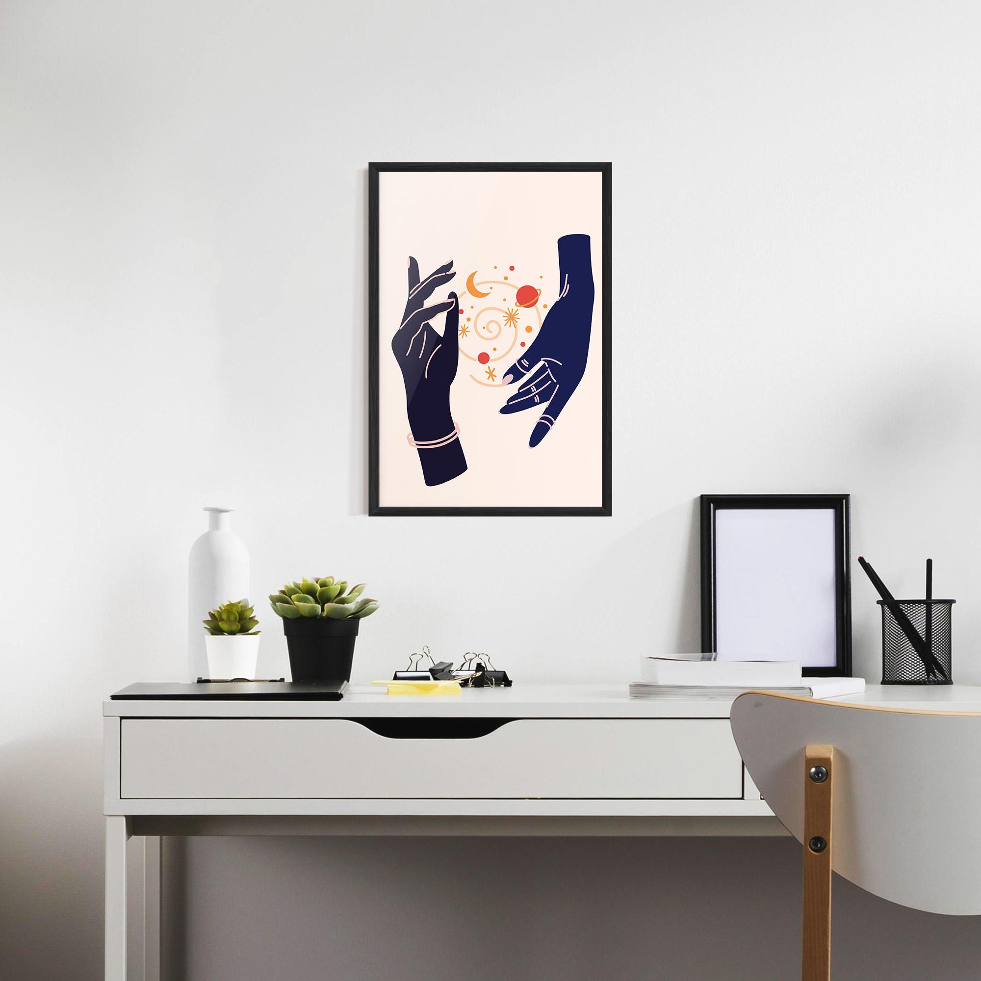 Gerahmte Poster Magic Purple Hands mockup 7