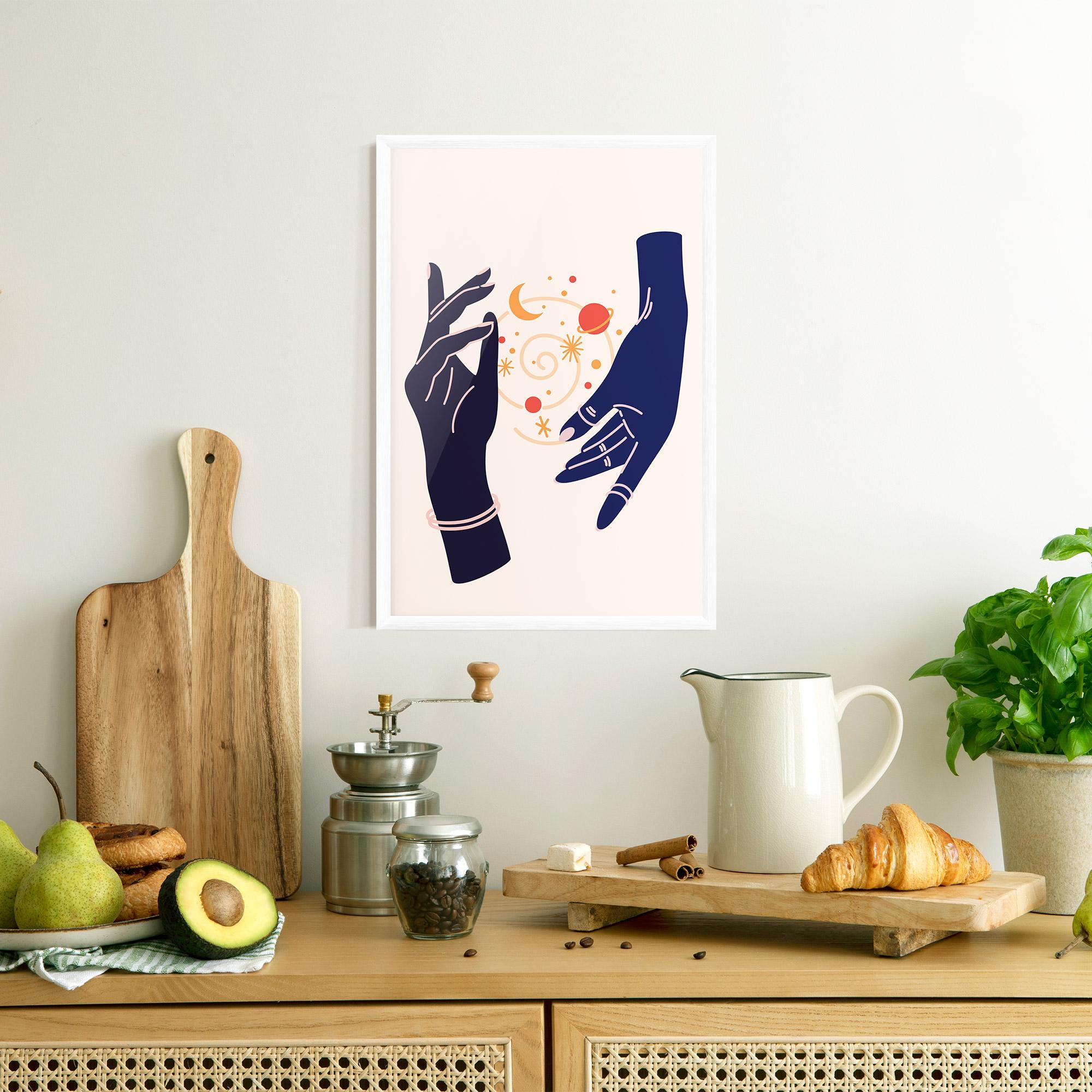 Gerahmte Poster Magic Purple Hands mockup 8