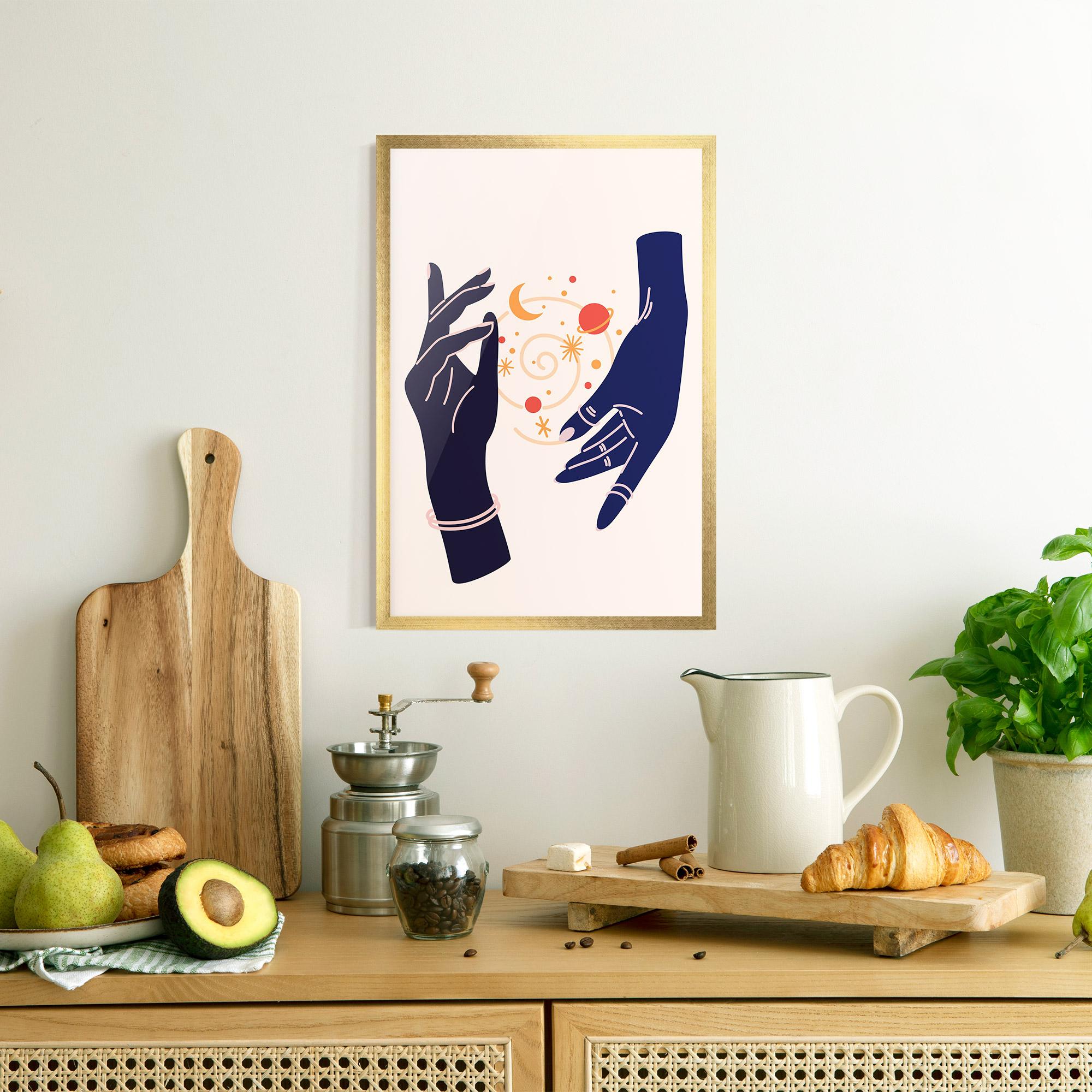 Gerahmte Poster Magic Purple Hands mockup 8