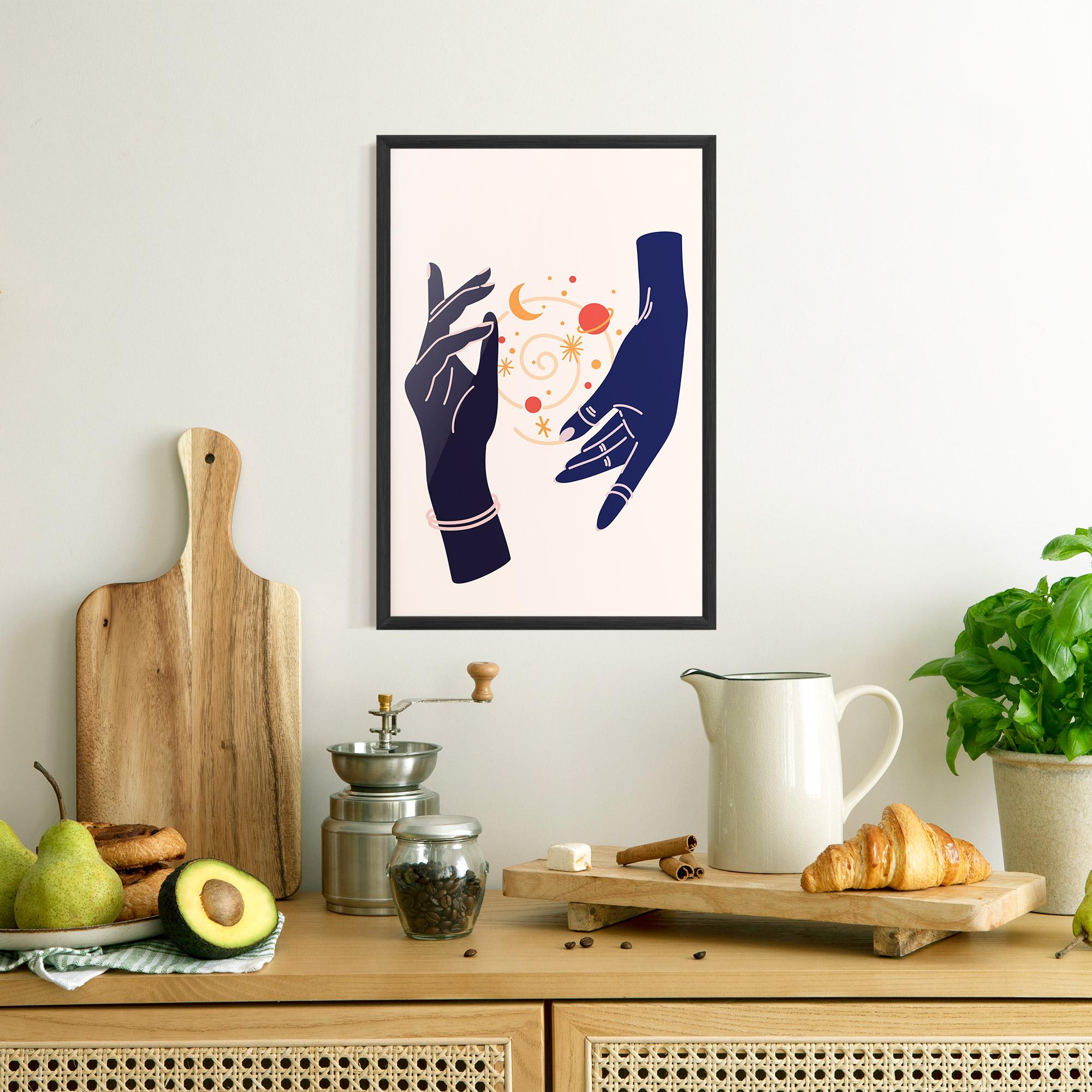 Gerahmte Poster Magic Purple Hands mockup 8