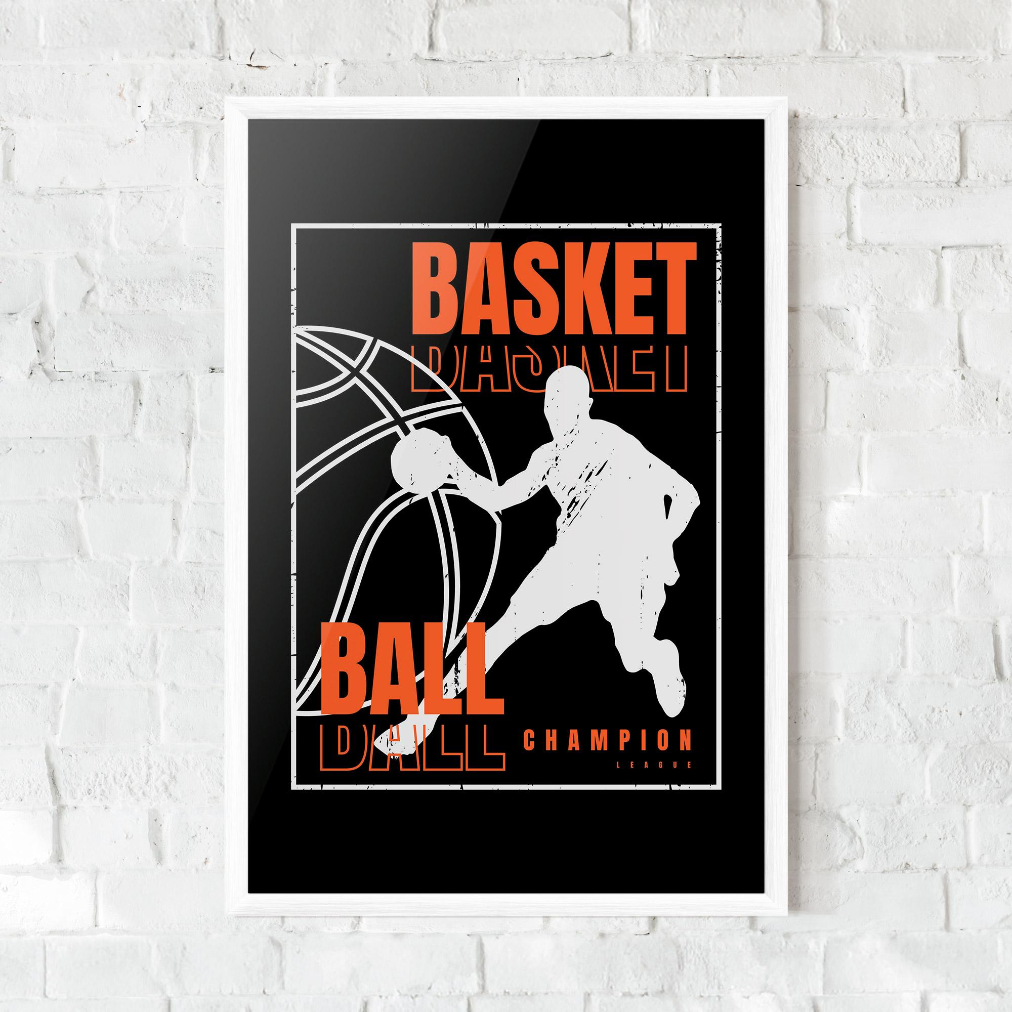 Gerahmte Poster Basket Champion mockup 0