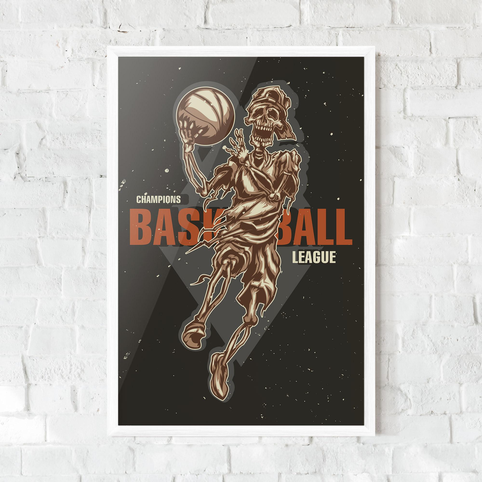 Gerahmte Poster Basketball League mockup 0