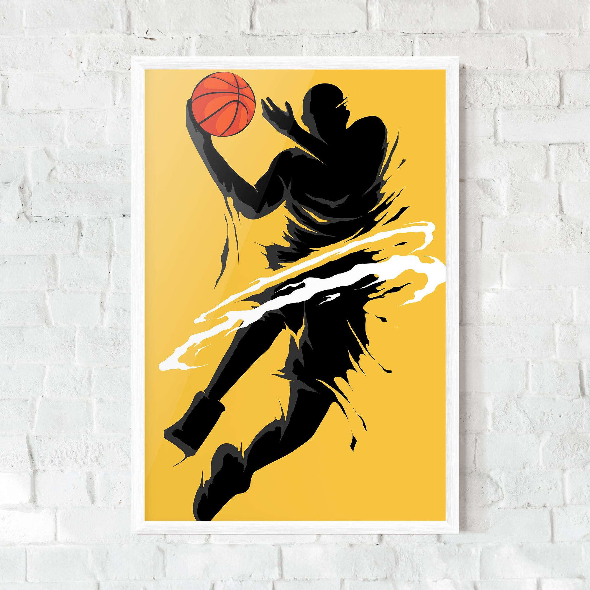 Gerahmte Poster Basketball Smoke mockup 0