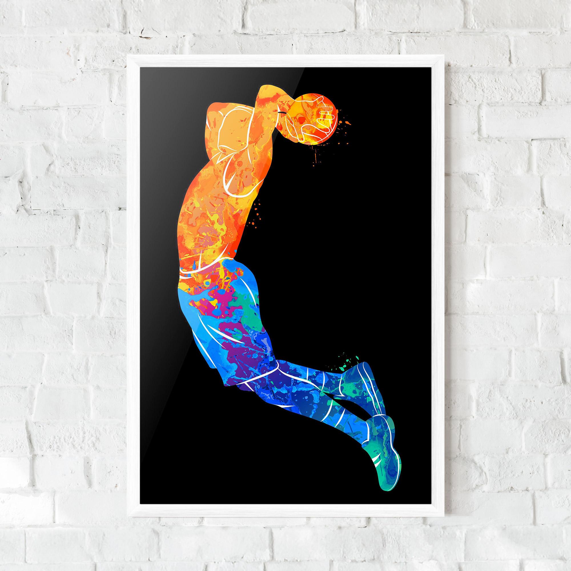 Gerahmte Poster Blue Orange Basket mockup 0