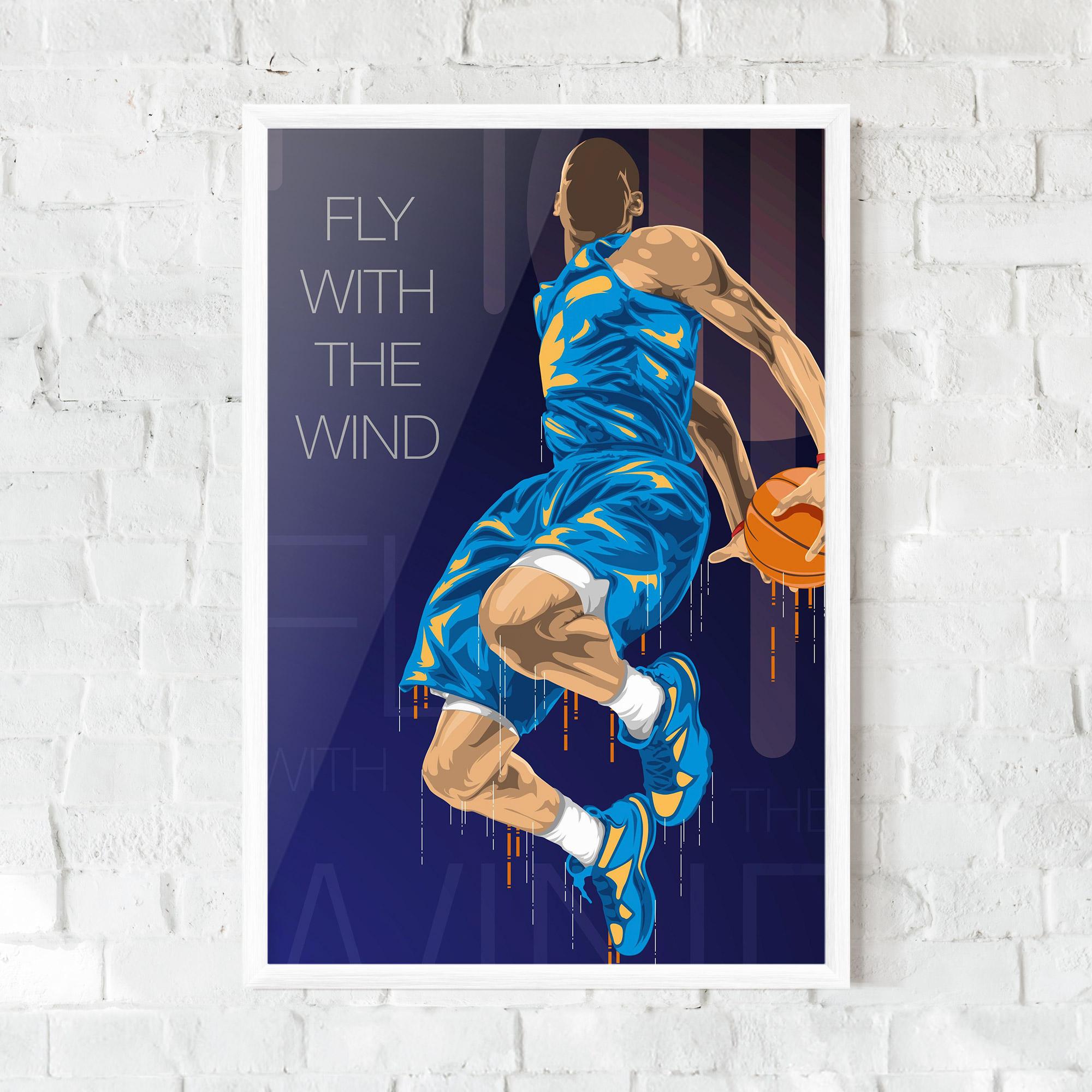 Gerahmte Poster Fly With The Wind mockup 0