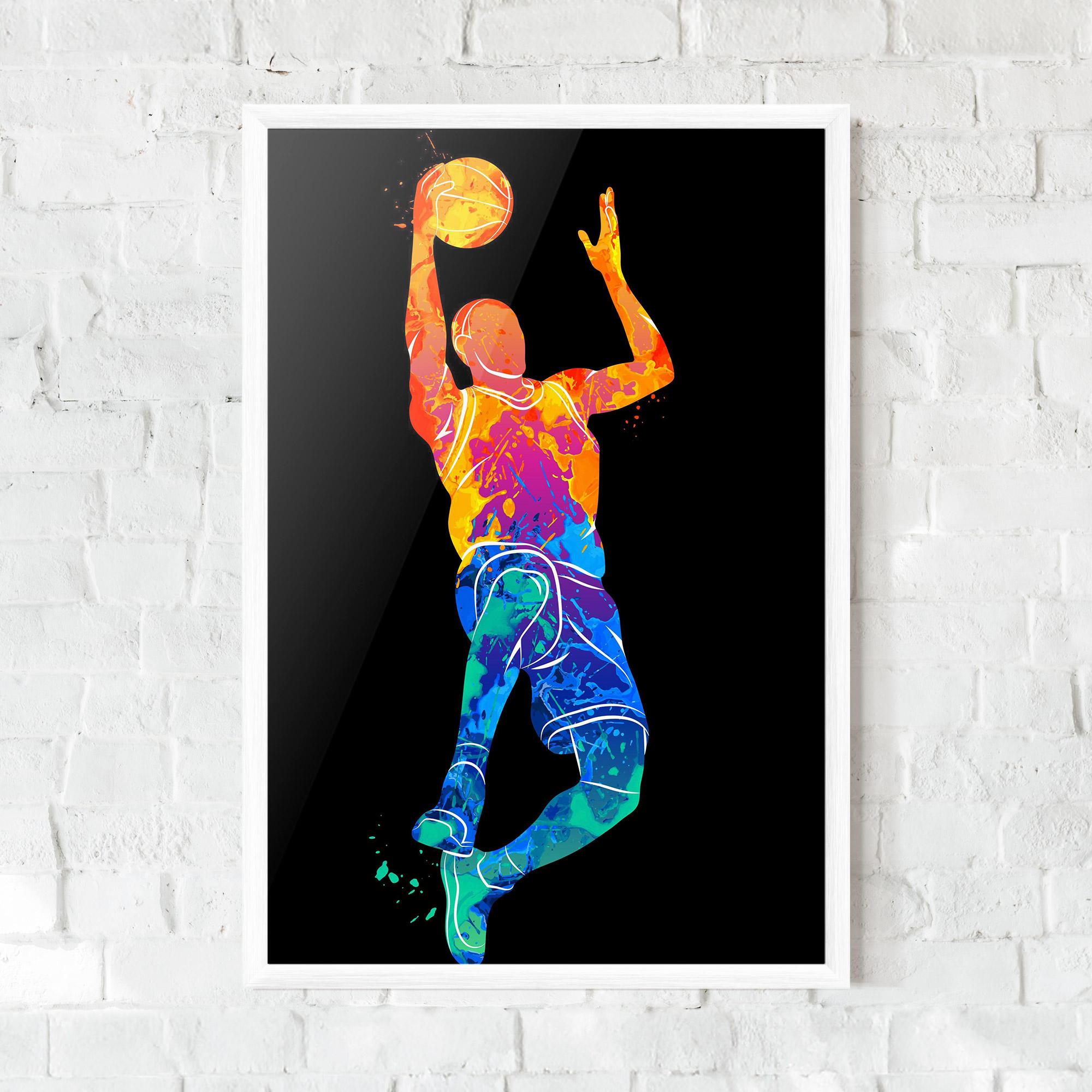 Gerahmte Poster Orange Blue Basket mockup 0