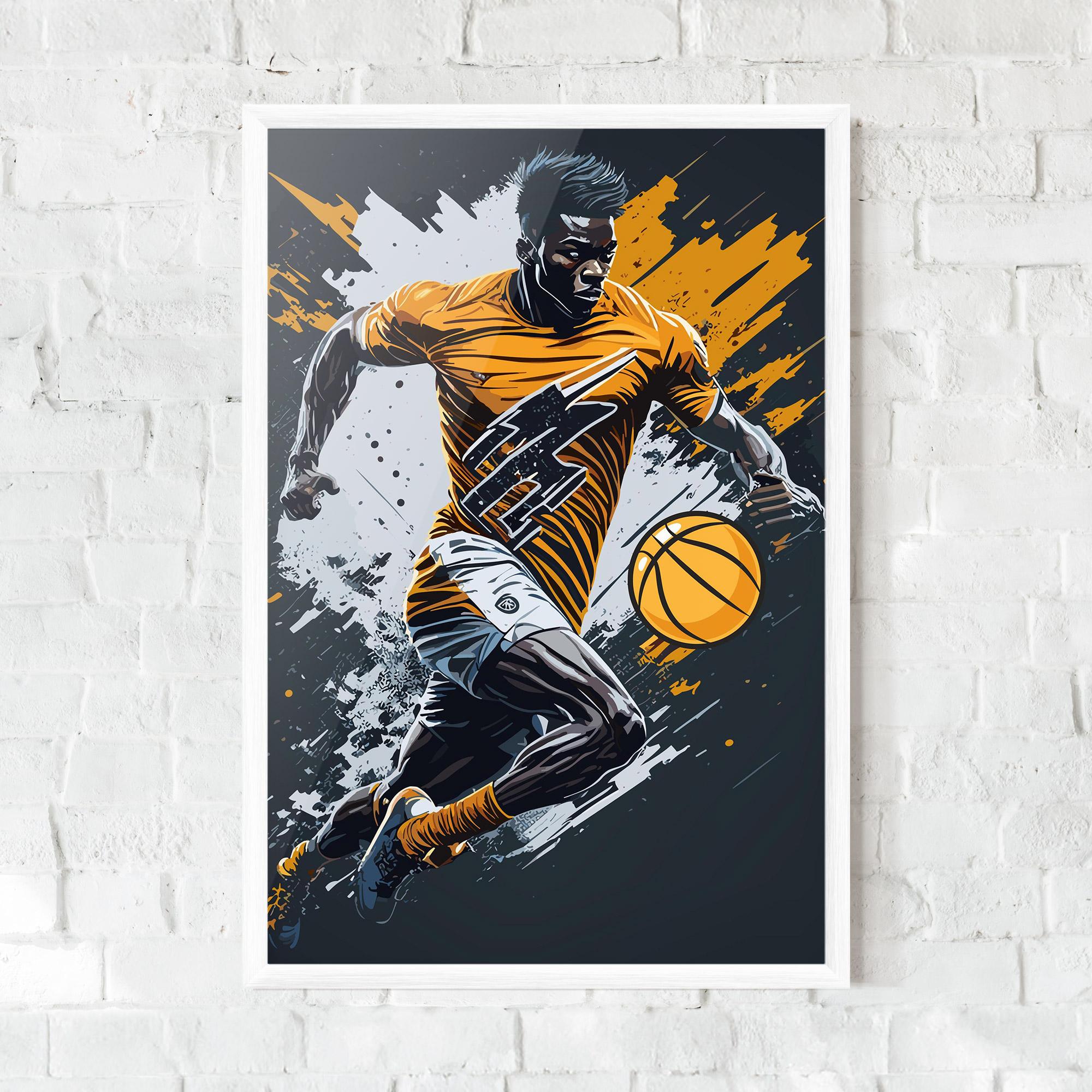 Gerahmte Poster Yellow White Basket mockup 0