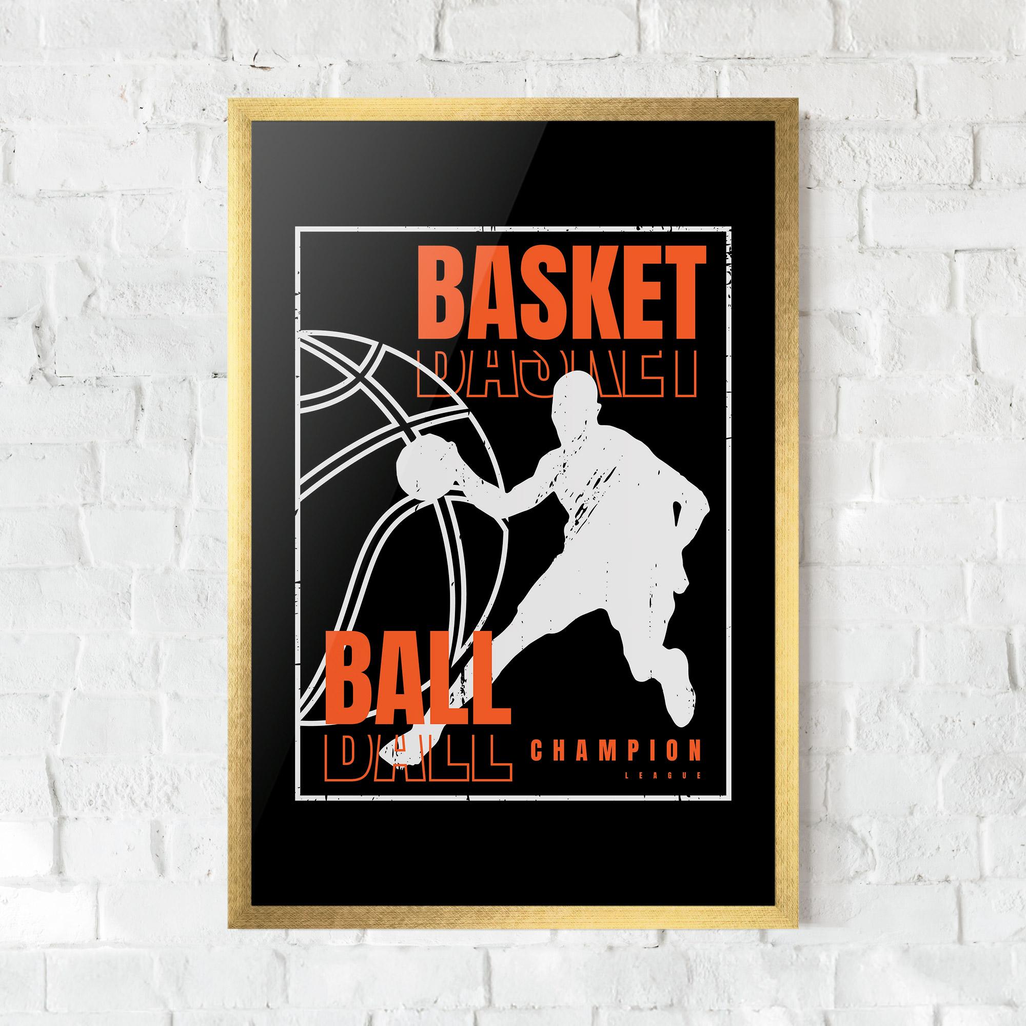 Gerahmte Poster Basket Champion mockup 0