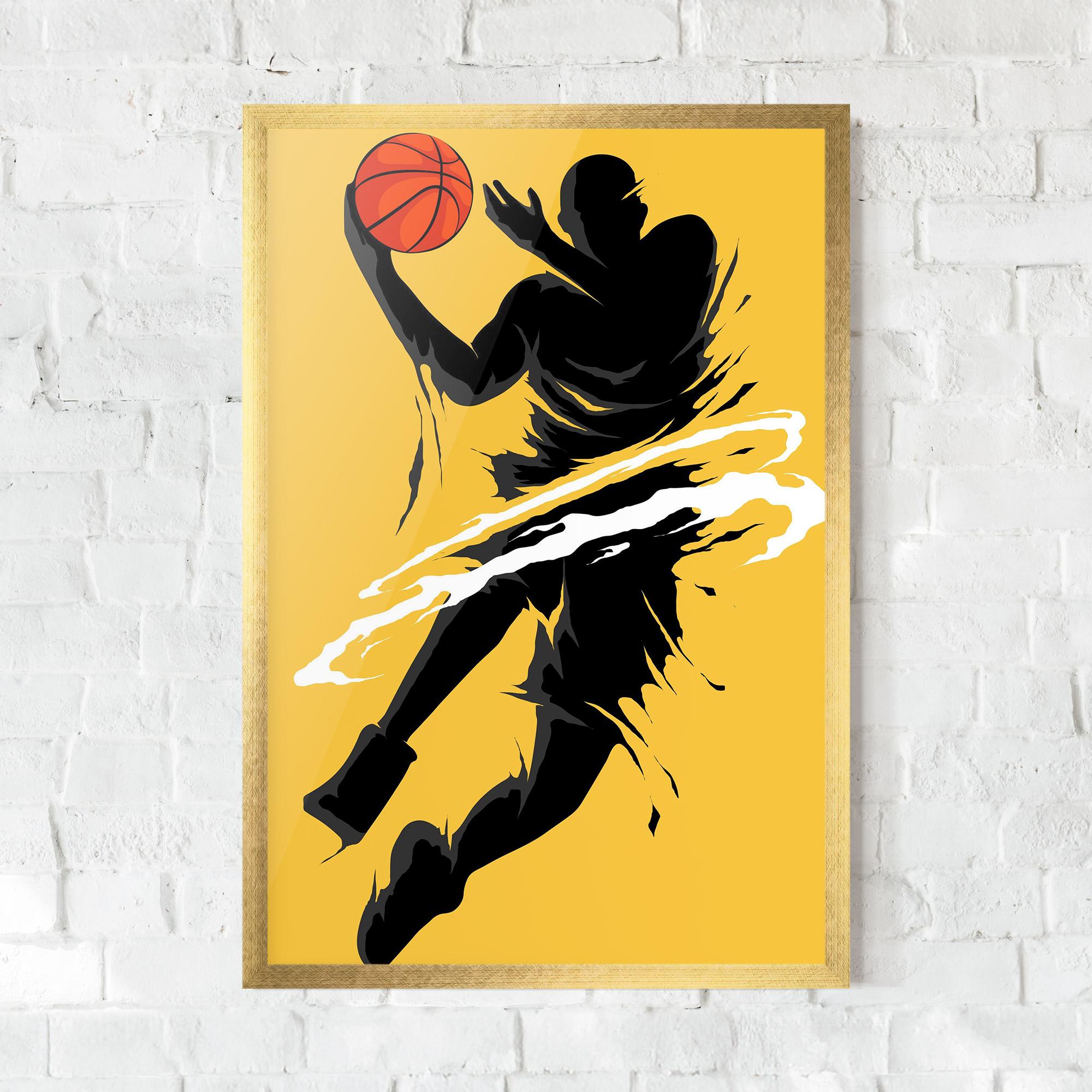 Gerahmte Poster Basketball Smoke mockup 0