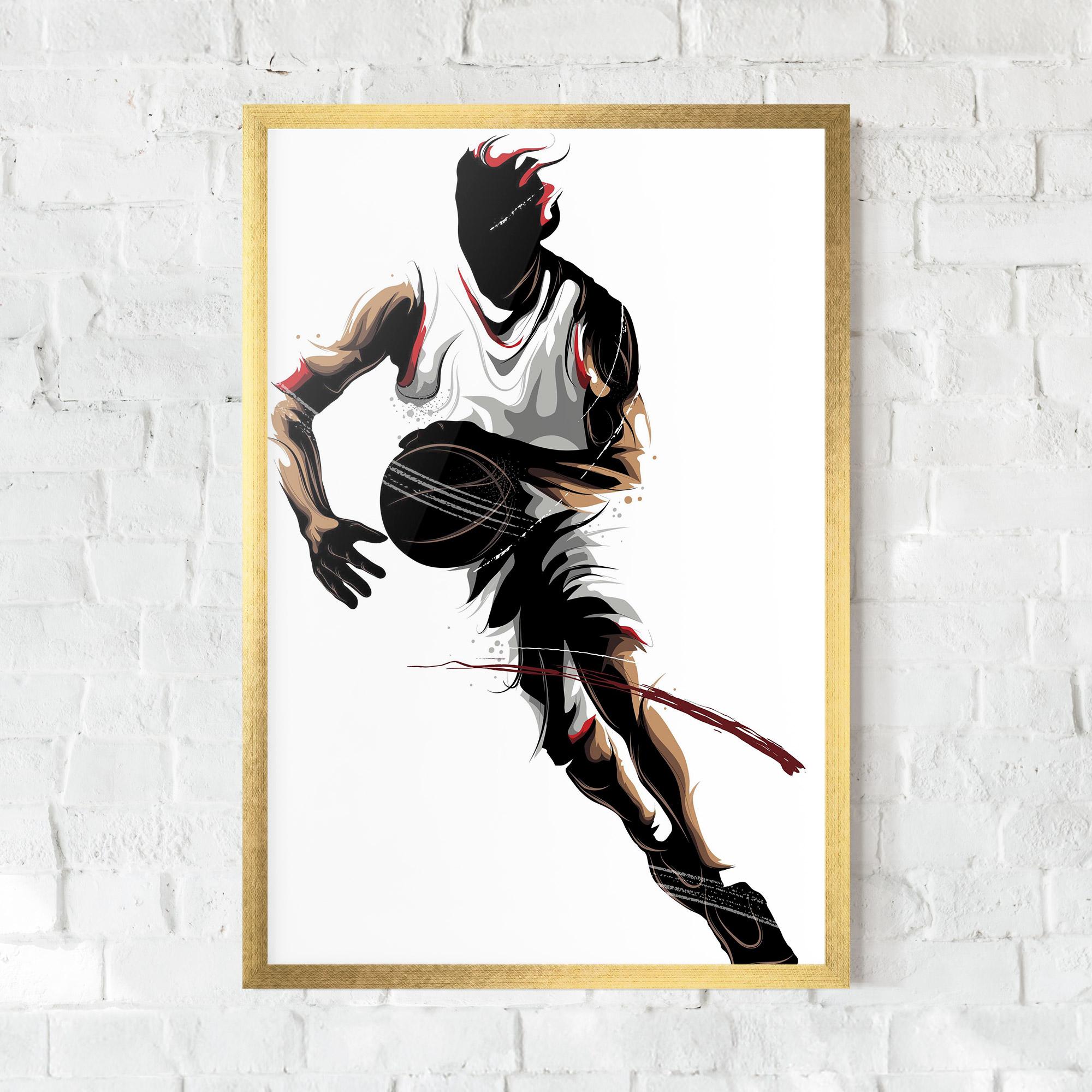 Gerahmte Poster Dribbling Run mockup 0