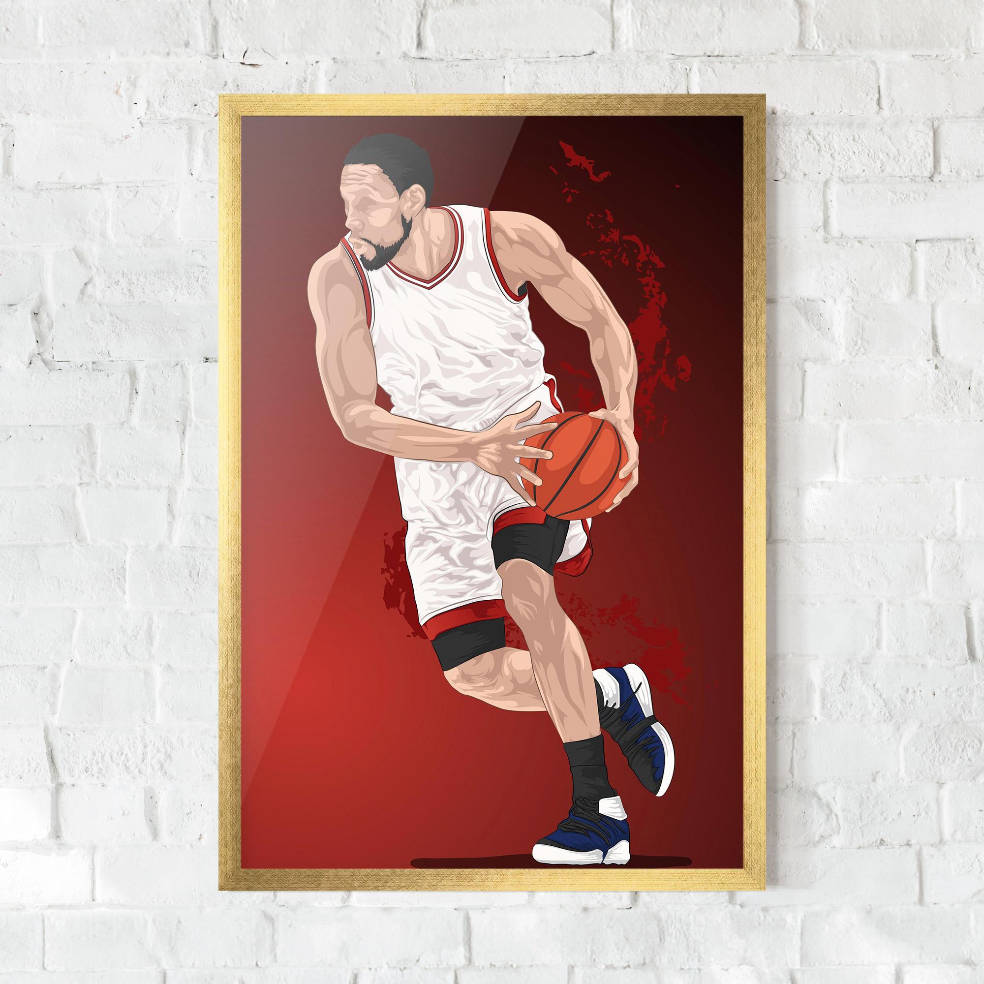 Gerahmte Poster Red Fire Basket mockup 0