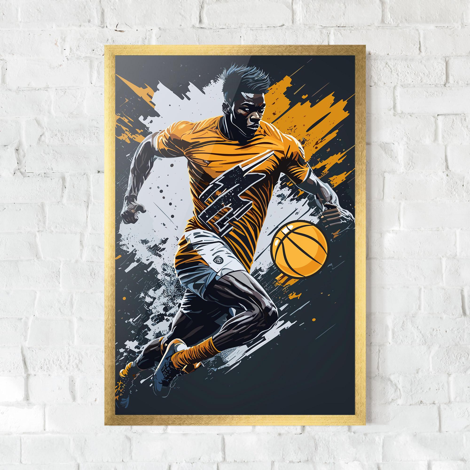 Gerahmte Poster Yellow White Basket mockup 0