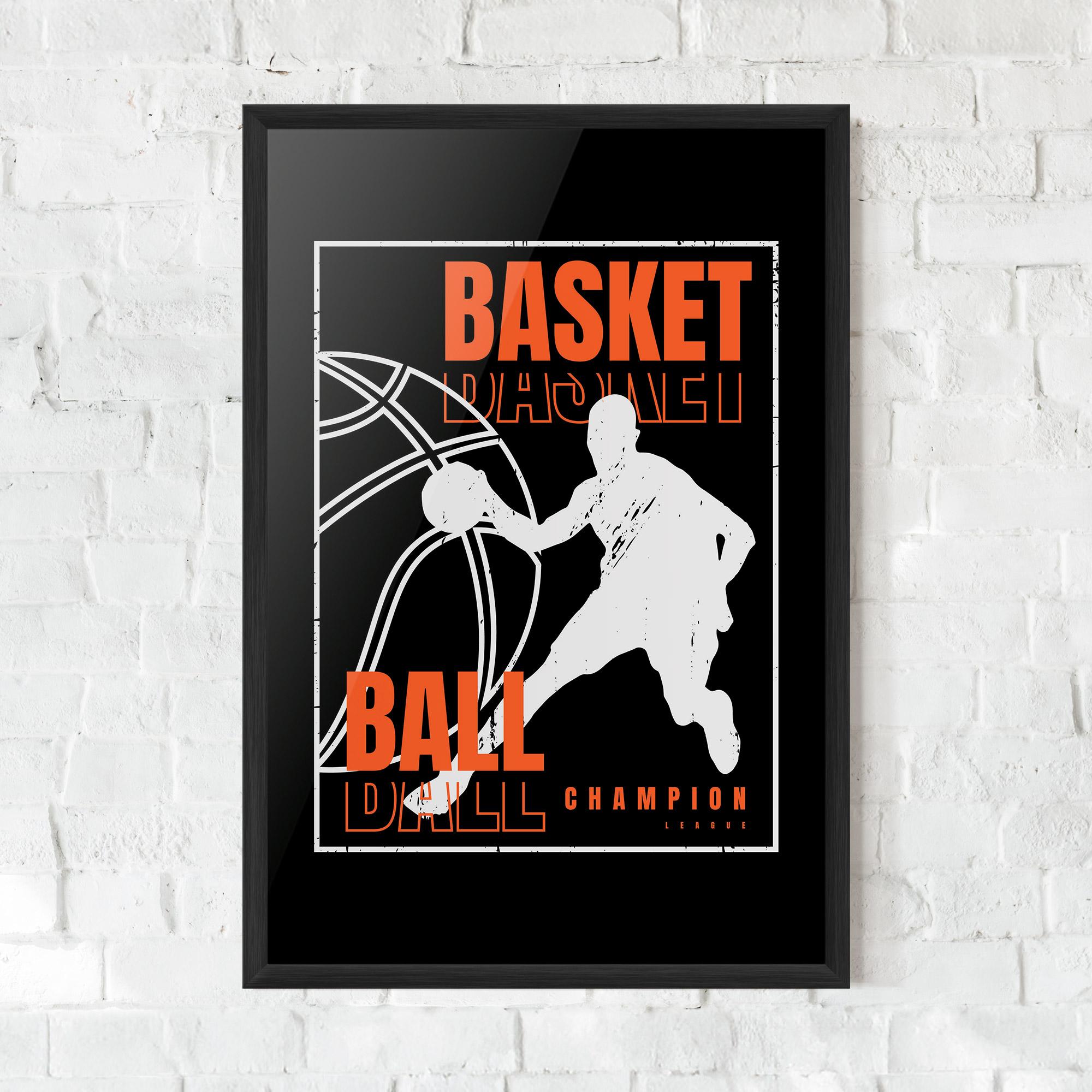 Gerahmte Poster Basket Champion mockup 0