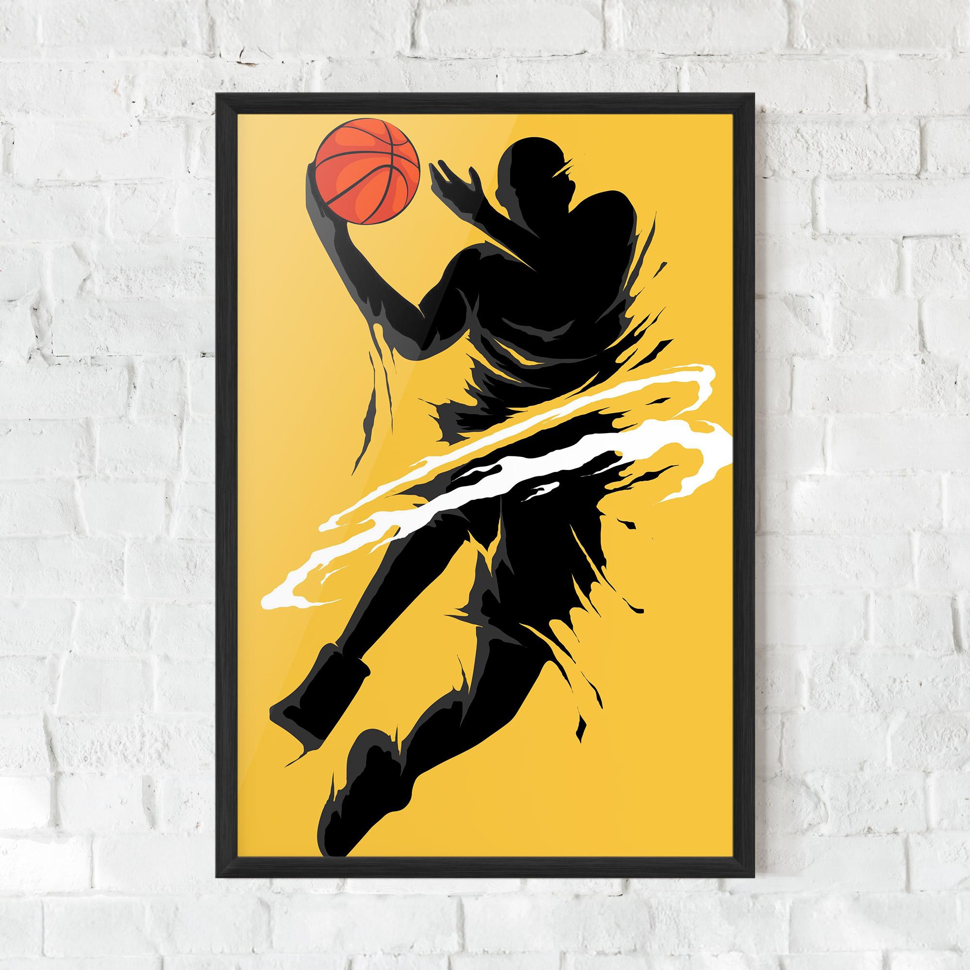 Gerahmte Poster Basketball Smoke mockup 0