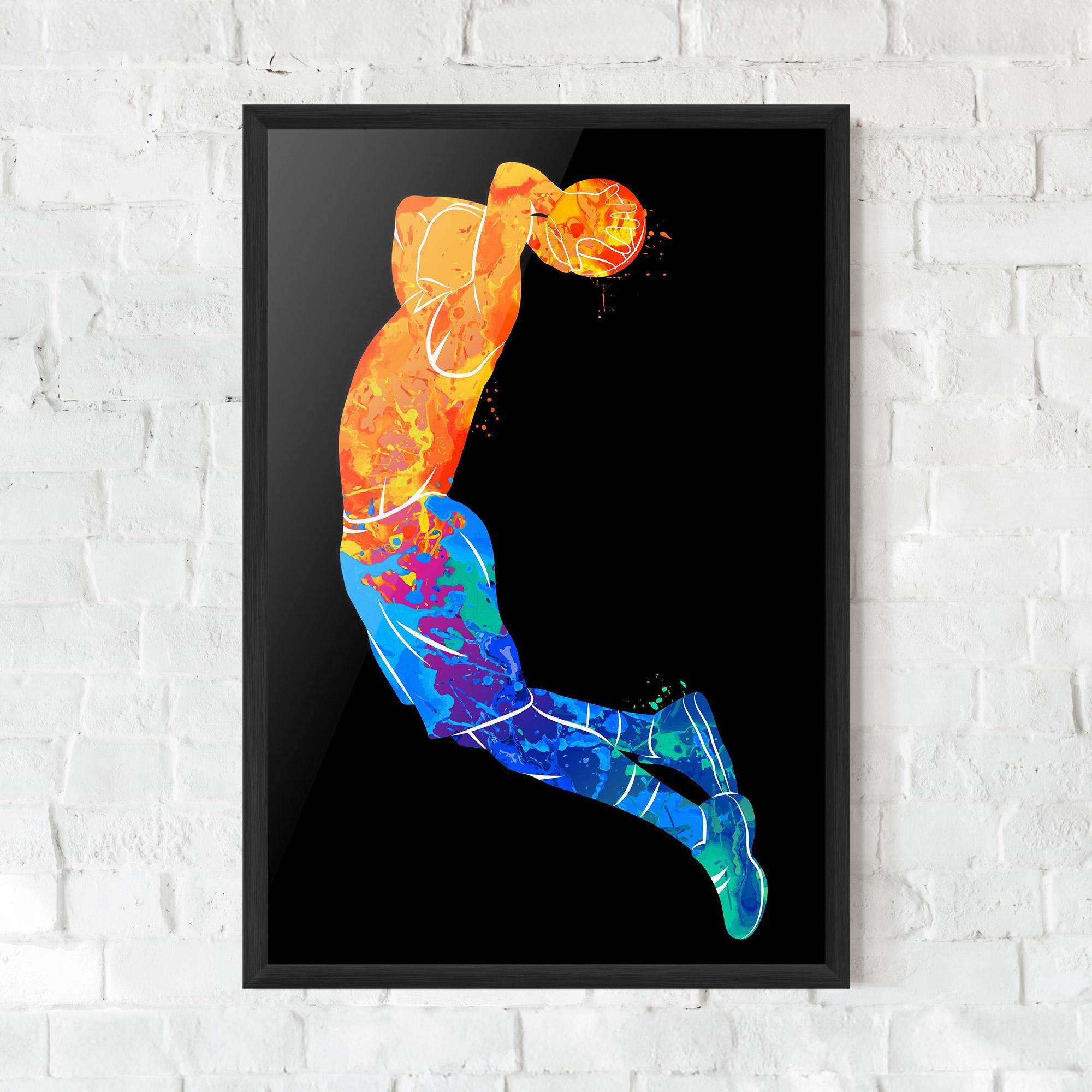 Gerahmte Poster Blue Orange Basket mockup 0