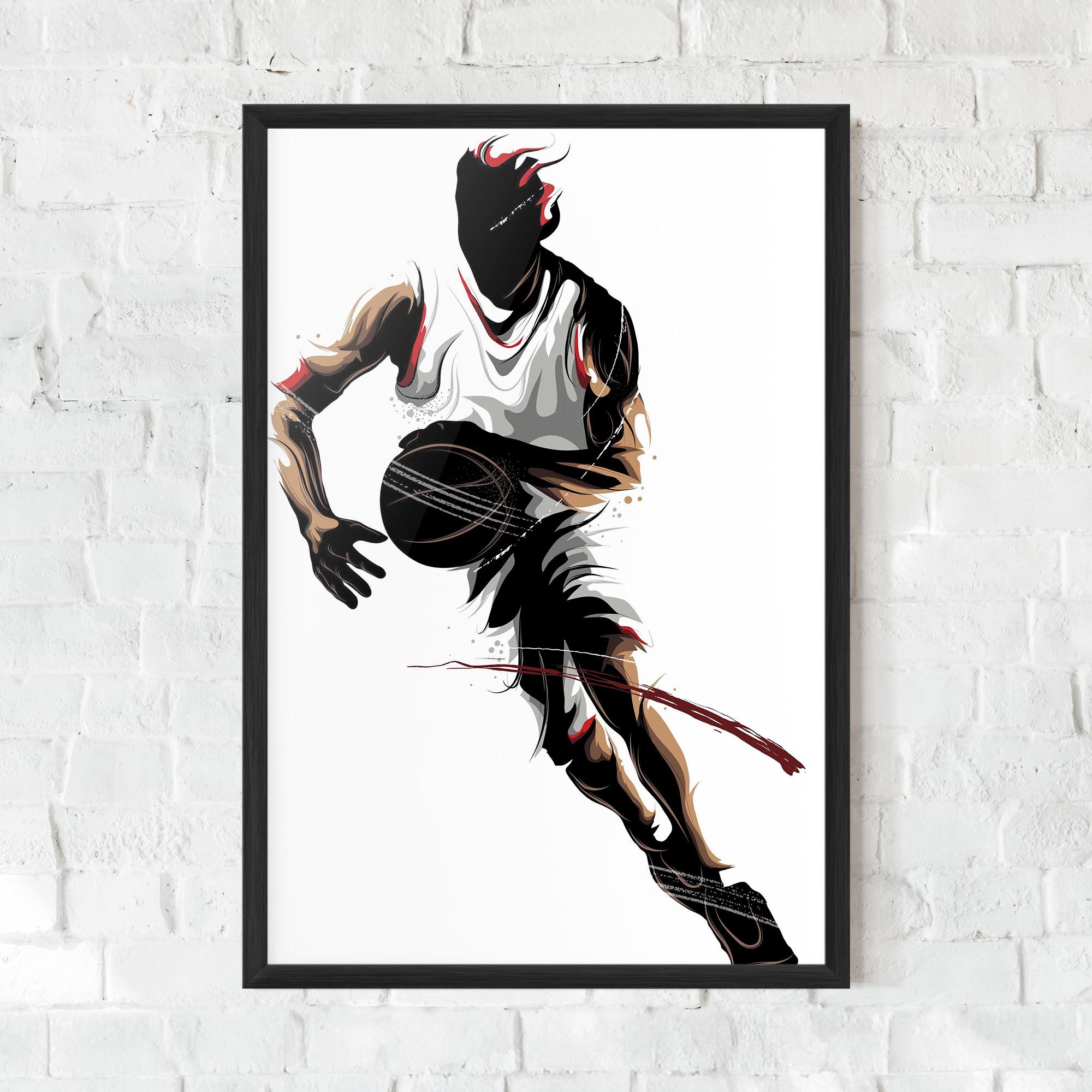 Gerahmte Poster Dribbling Run mockup 0