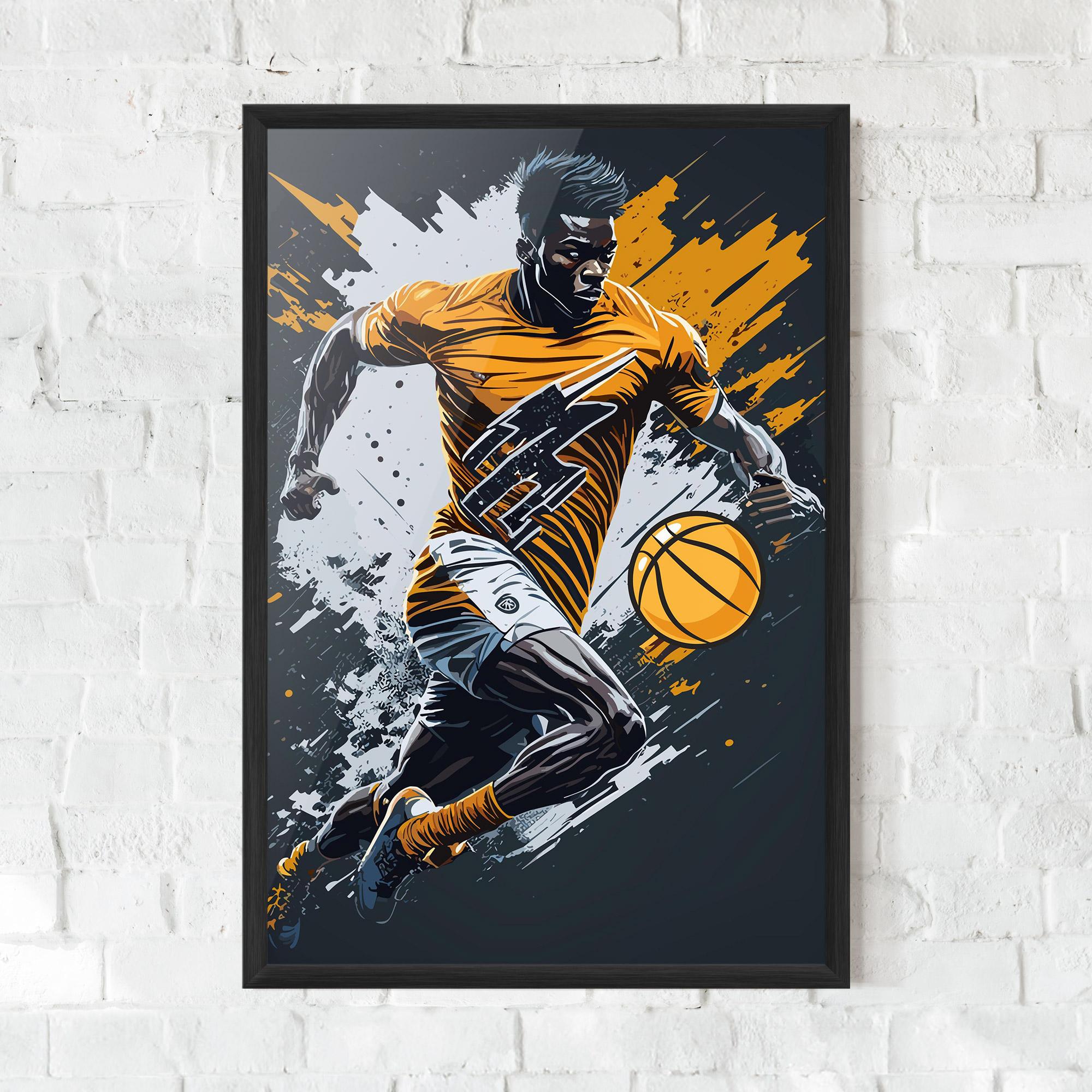 Gerahmte Poster Yellow White Basket mockup 0