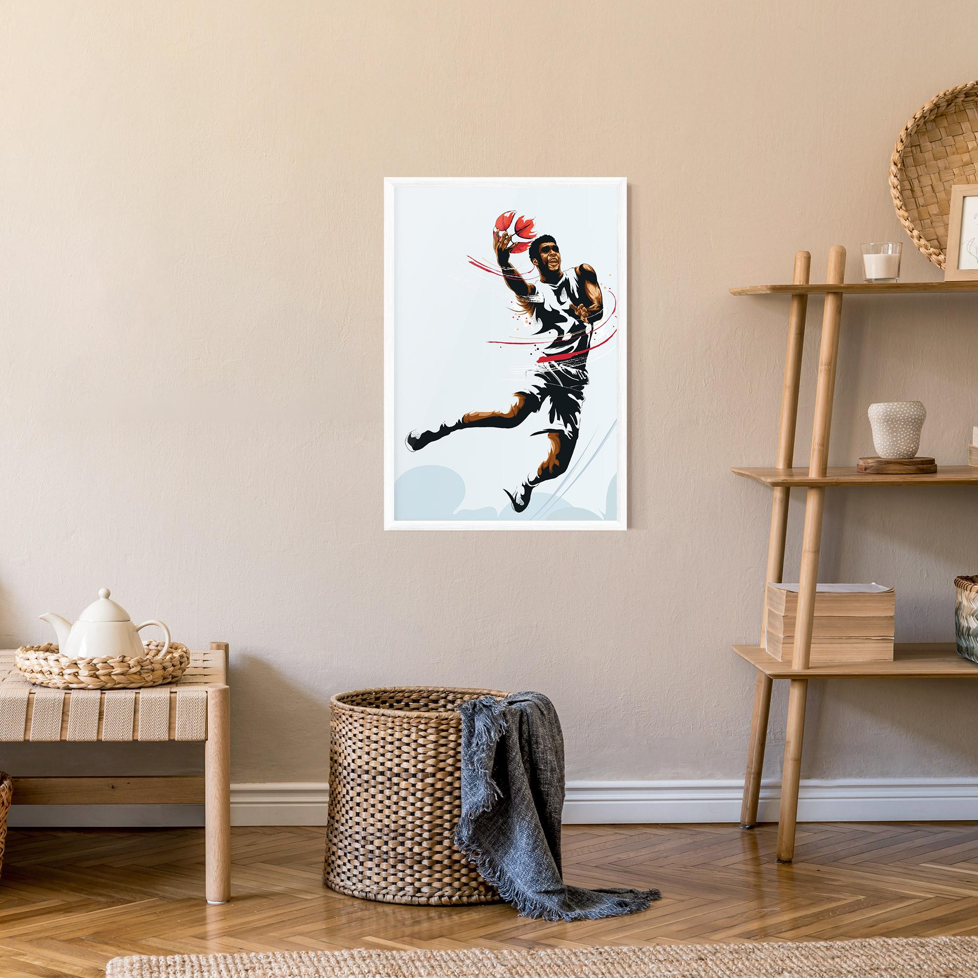Gerahmte Poster Basketball Shot mockup 9