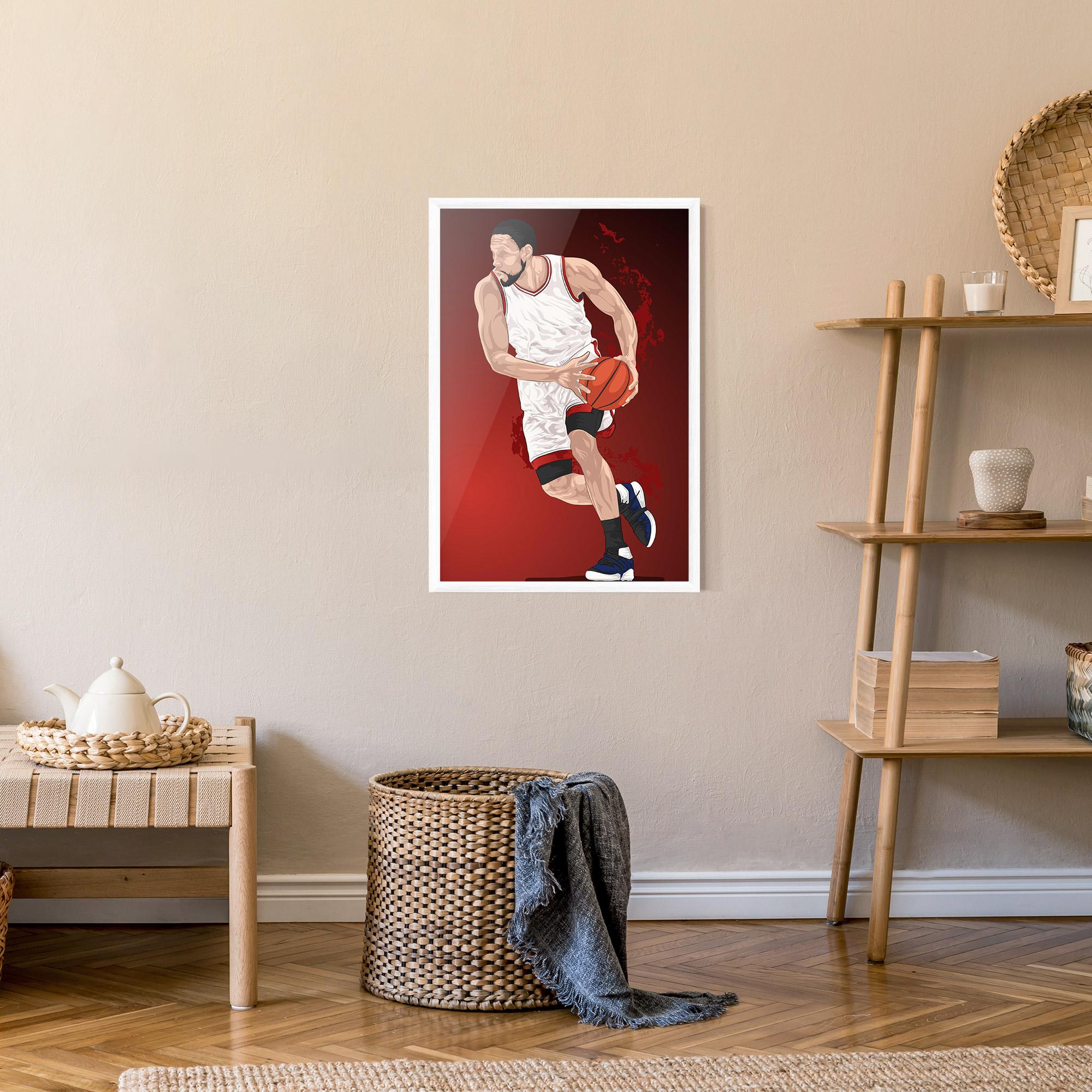 Gerahmte Poster Red Fire Basket mockup 9