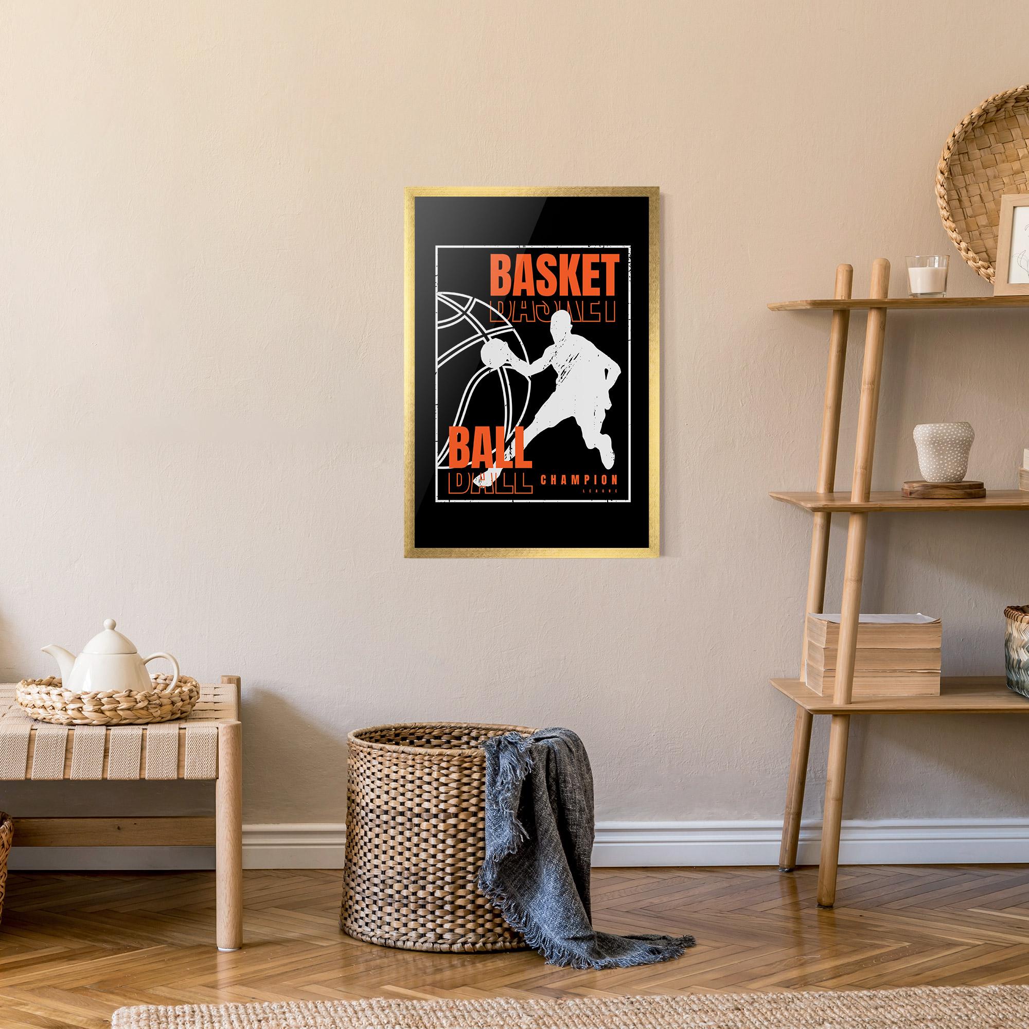 Gerahmte Poster Basket Champion mockup 9