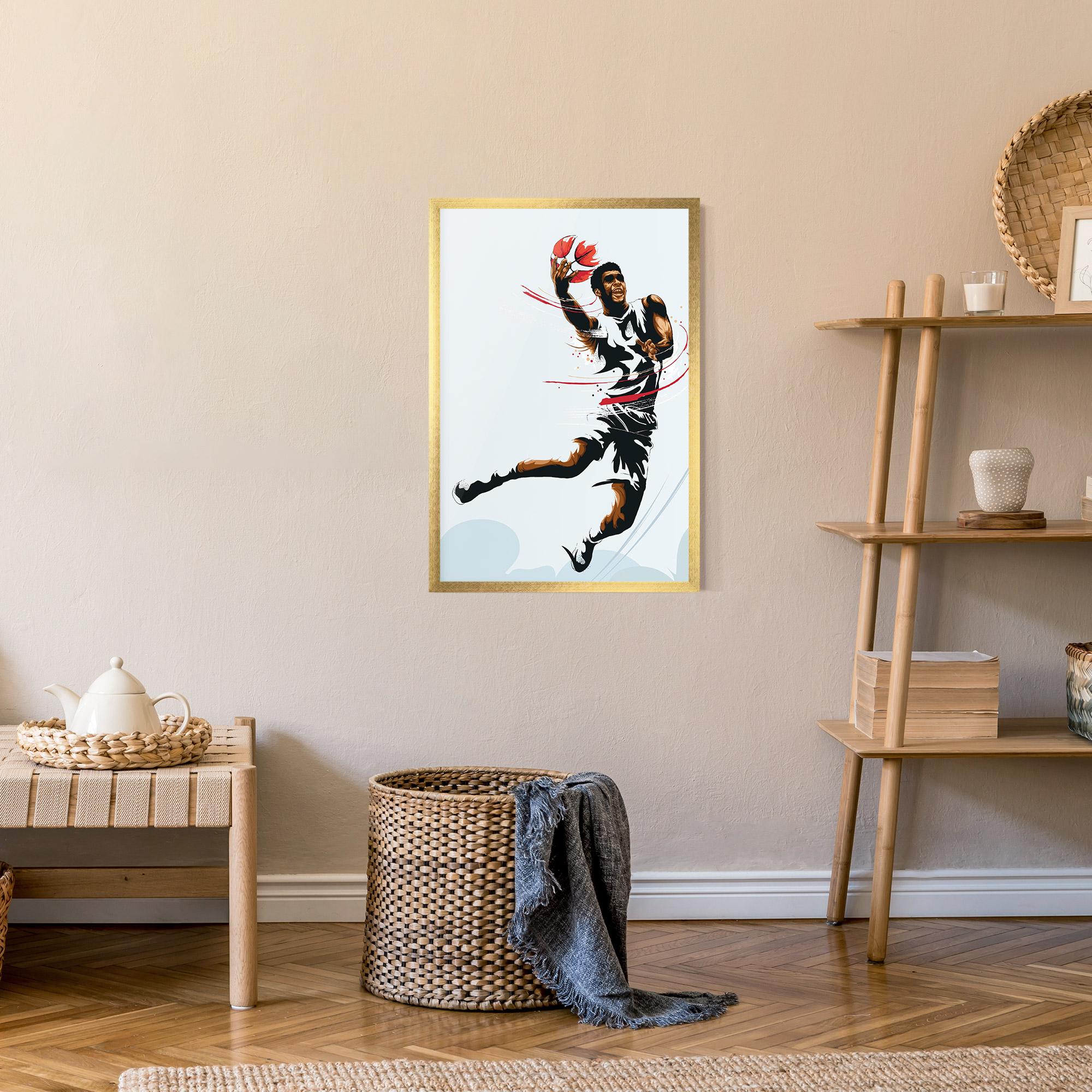 Gerahmte Poster Basketball Shot mockup 9