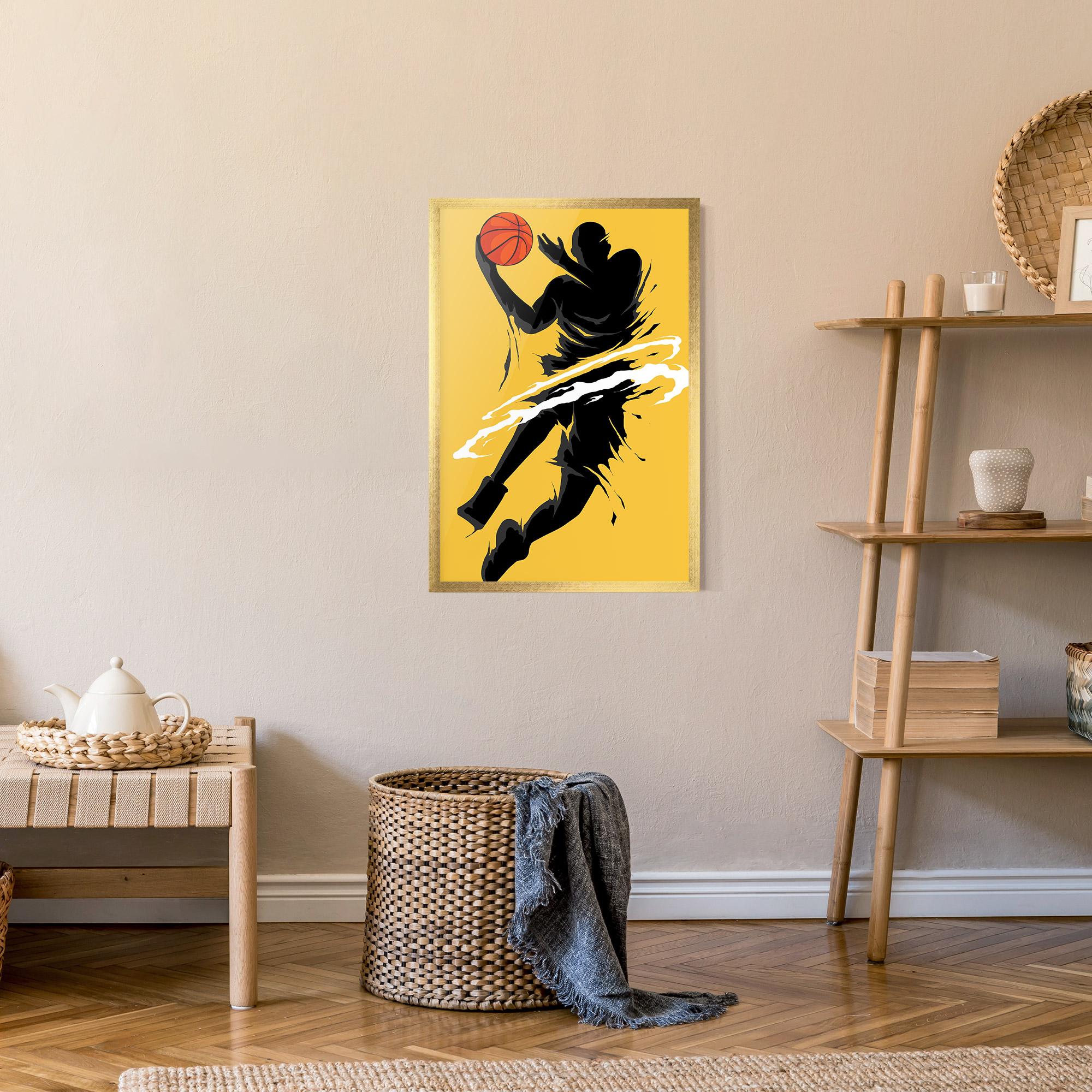 Gerahmte Poster Basketball Smoke mockup 9