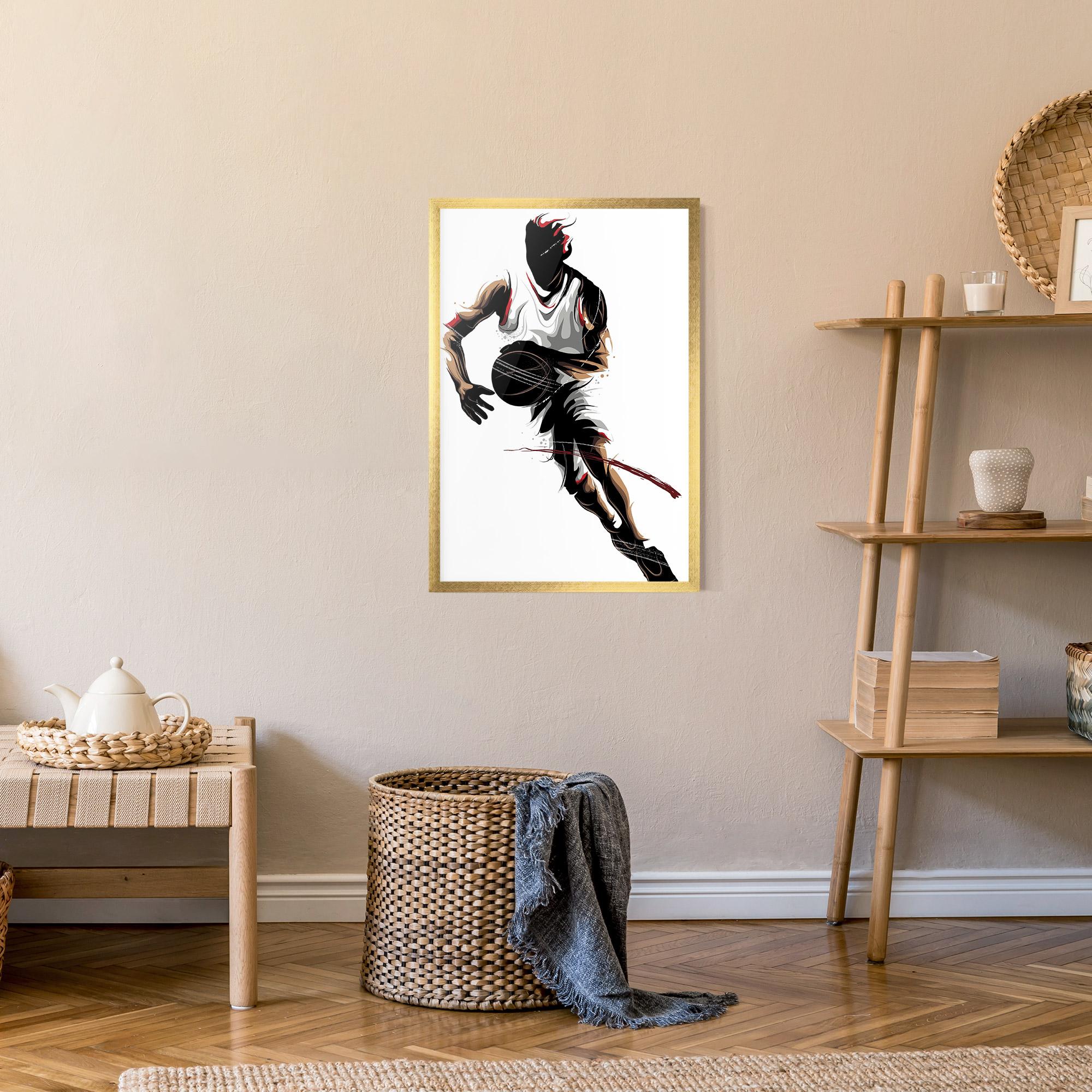 Gerahmte Poster Dribbling Run mockup 9