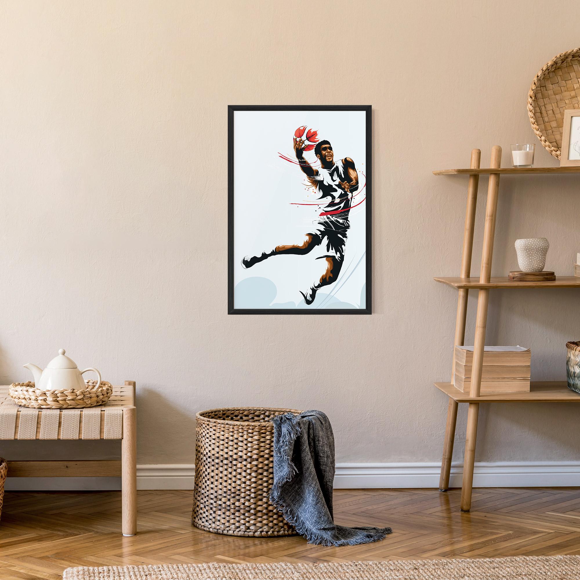 Gerahmte Poster Basketball Shot mockup 9