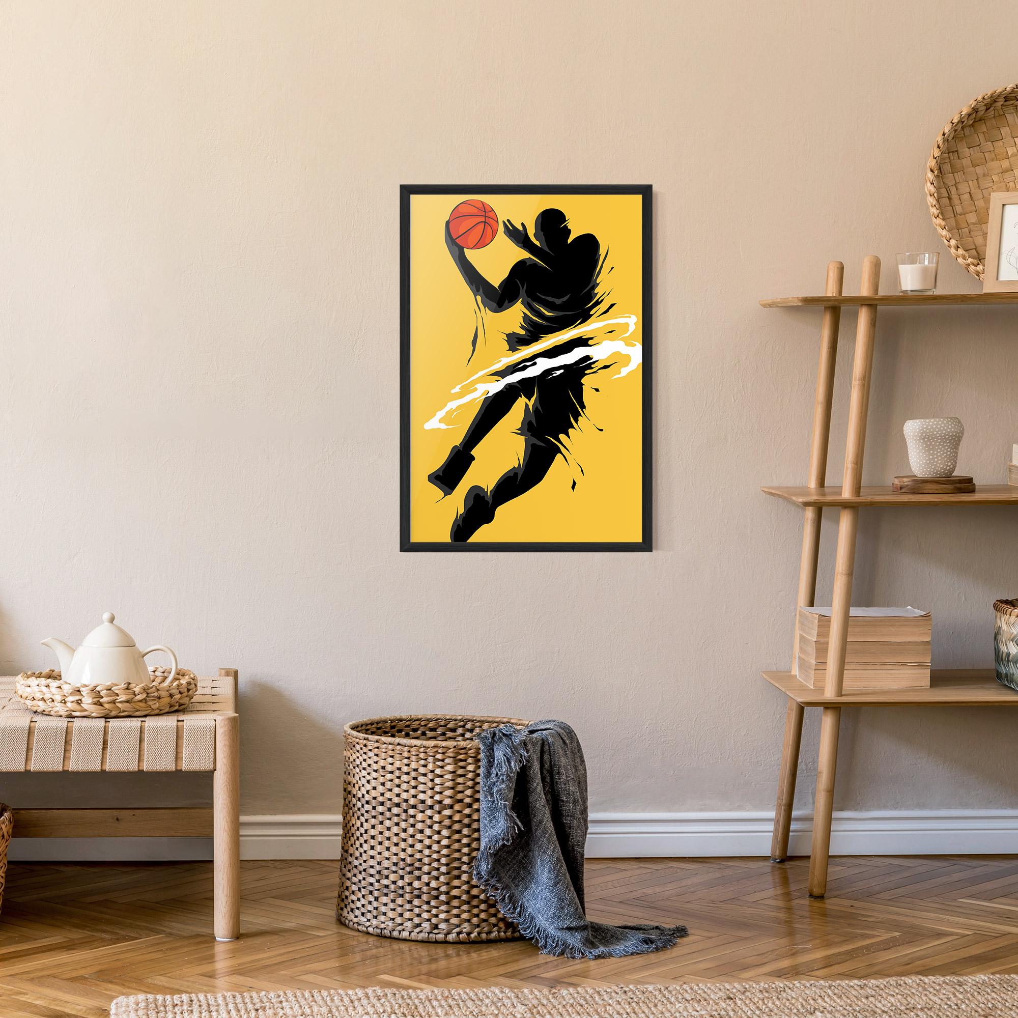 Gerahmte Poster Basketball Smoke mockup 9