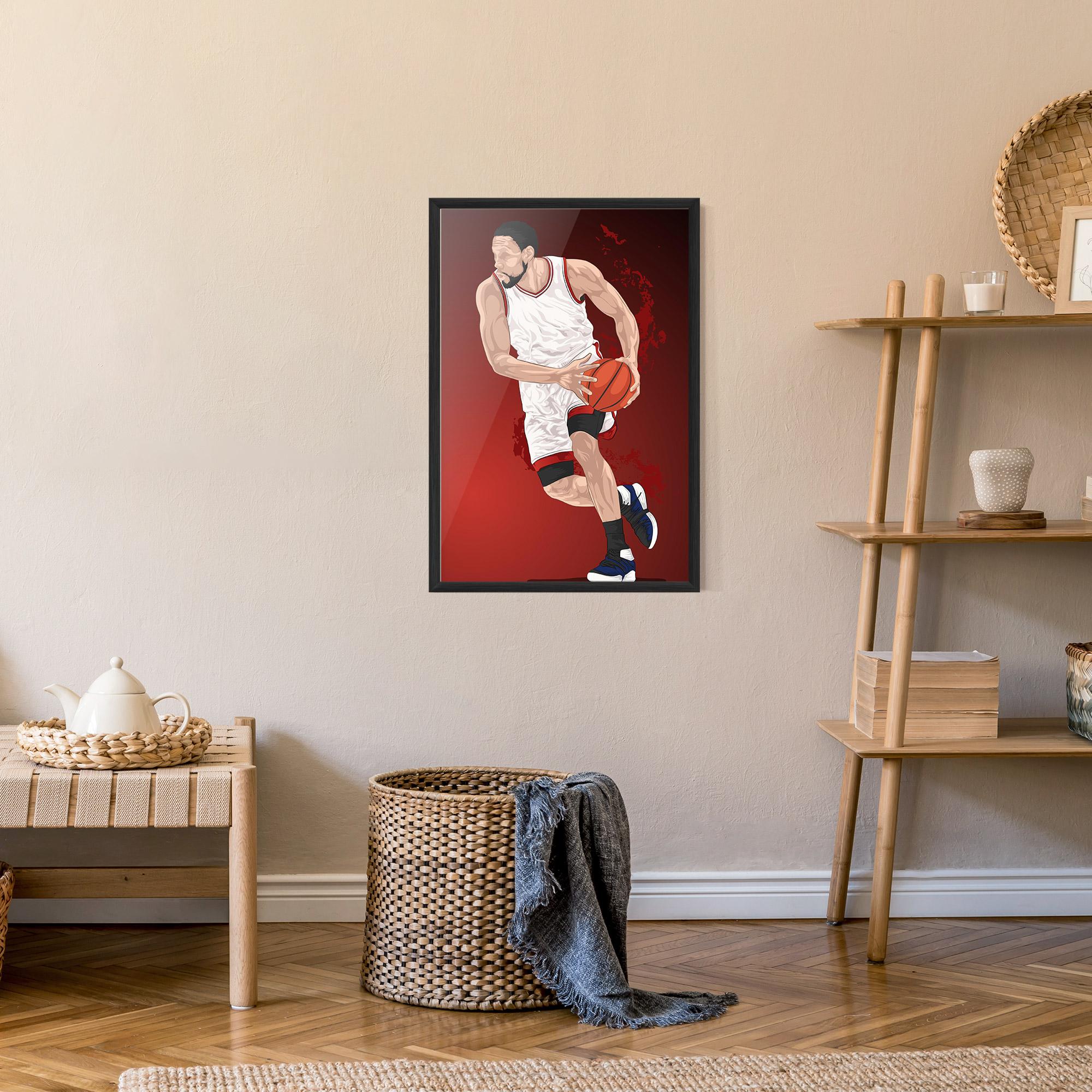 Gerahmte Poster Red Fire Basket mockup 9