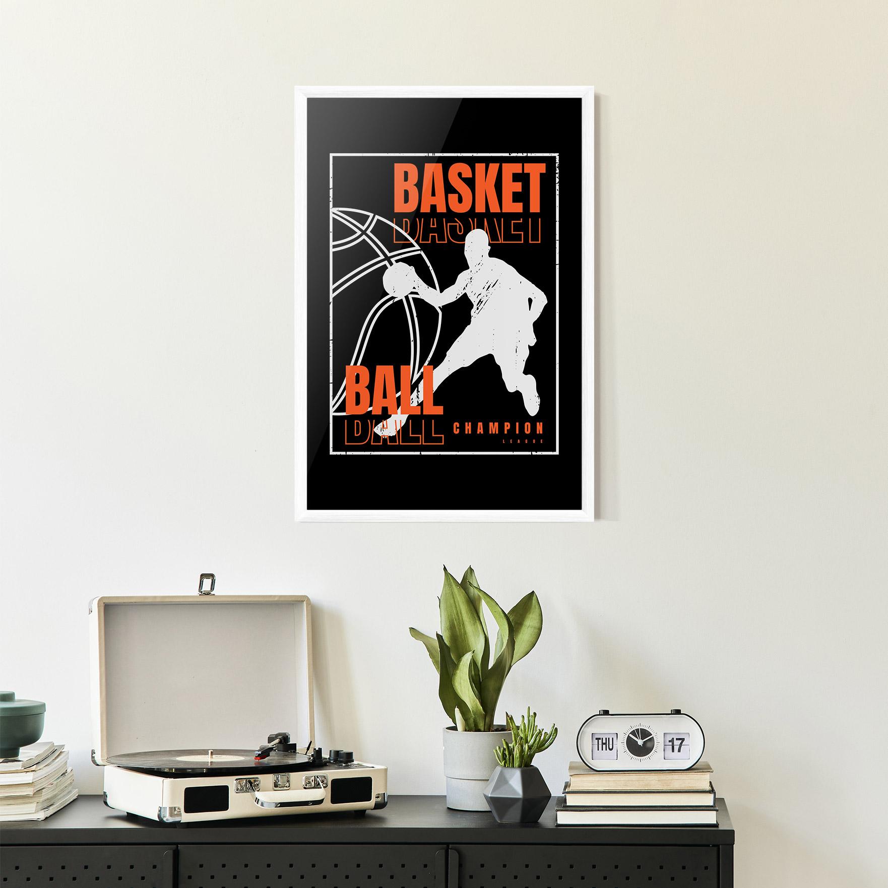 Gerahmte Poster Basket Champion mockup 2