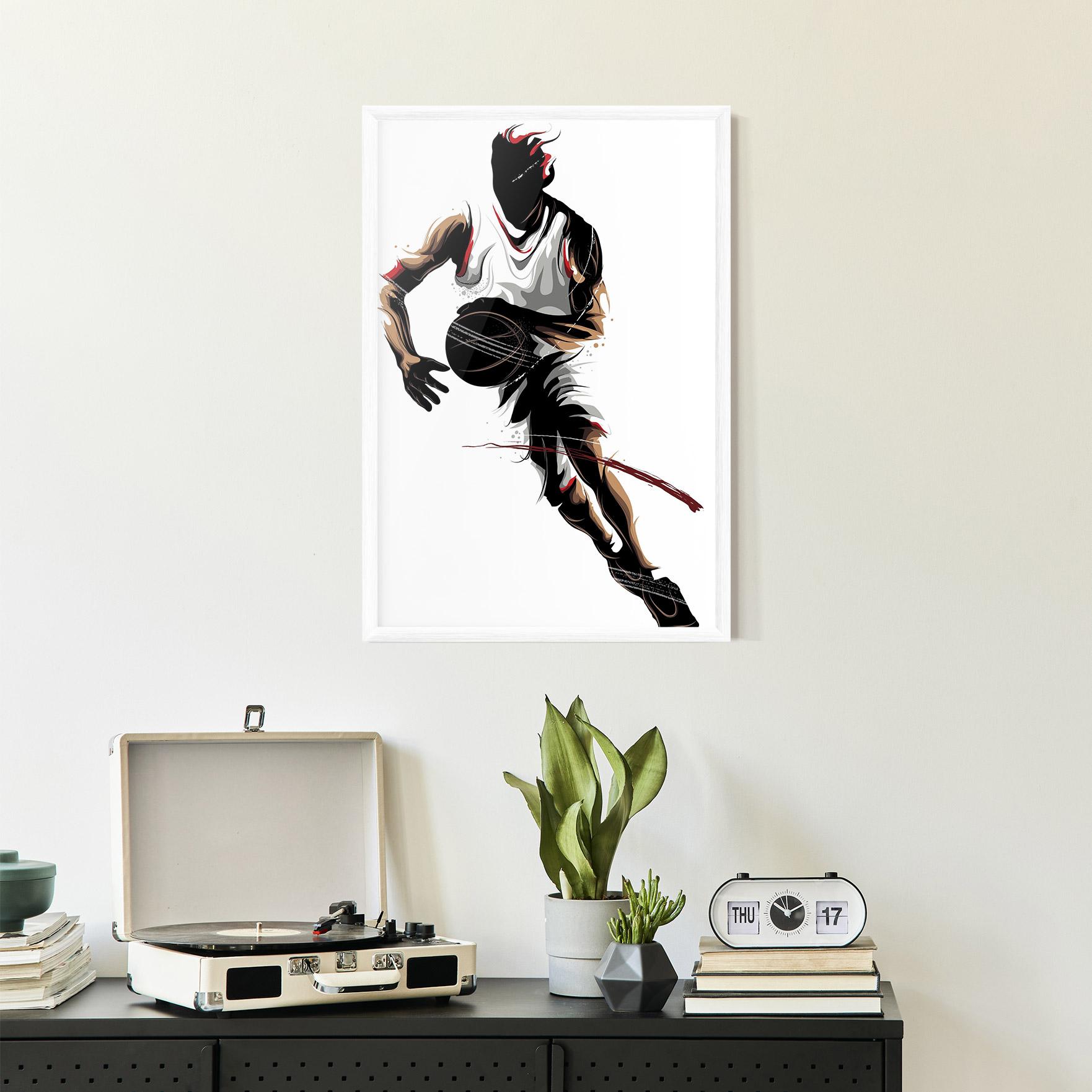 Gerahmte Poster Dribbling Run mockup 2