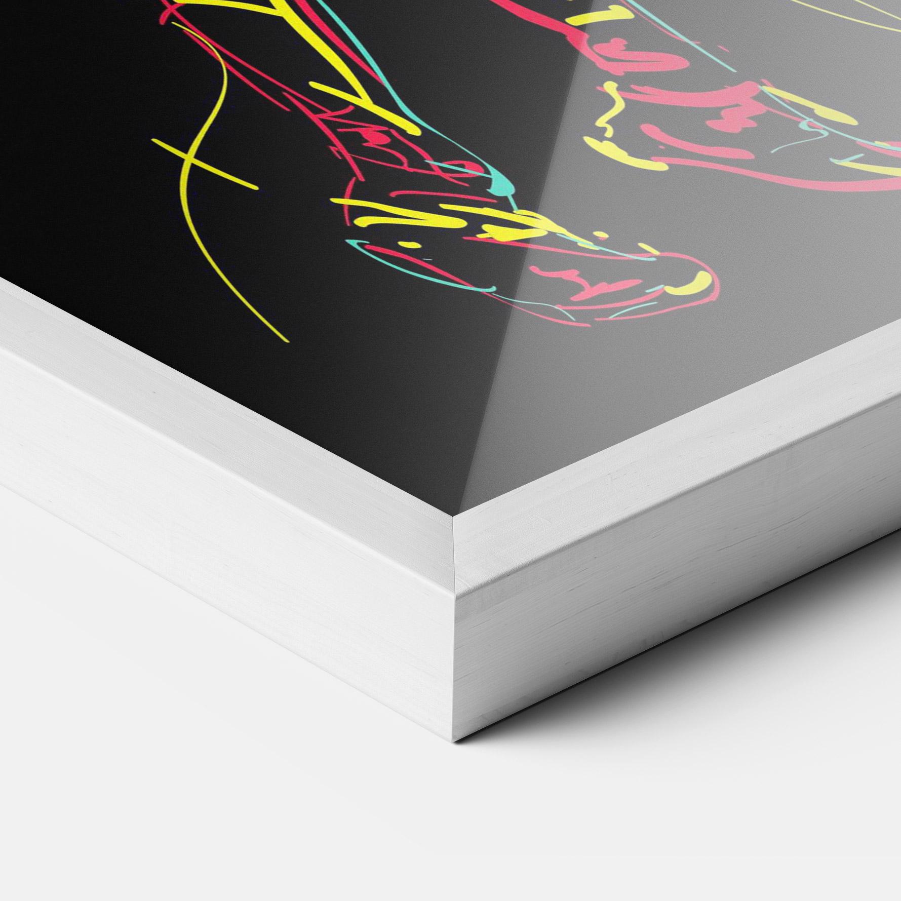 Gerahmte Poster Basket Line Jump mockup 3