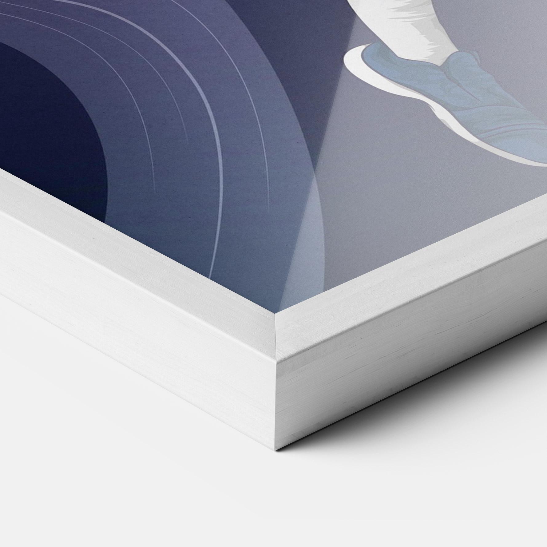 Gerahmte Poster Flying Player mockup 3