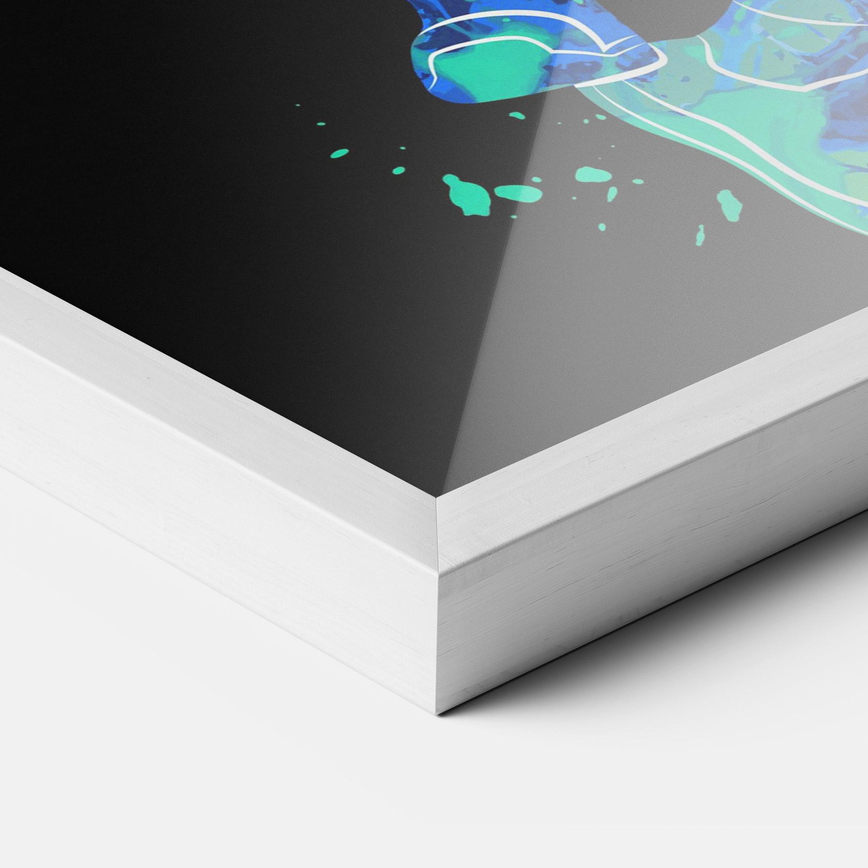 Gerahmte Poster Orange Blue Basket mockup 3