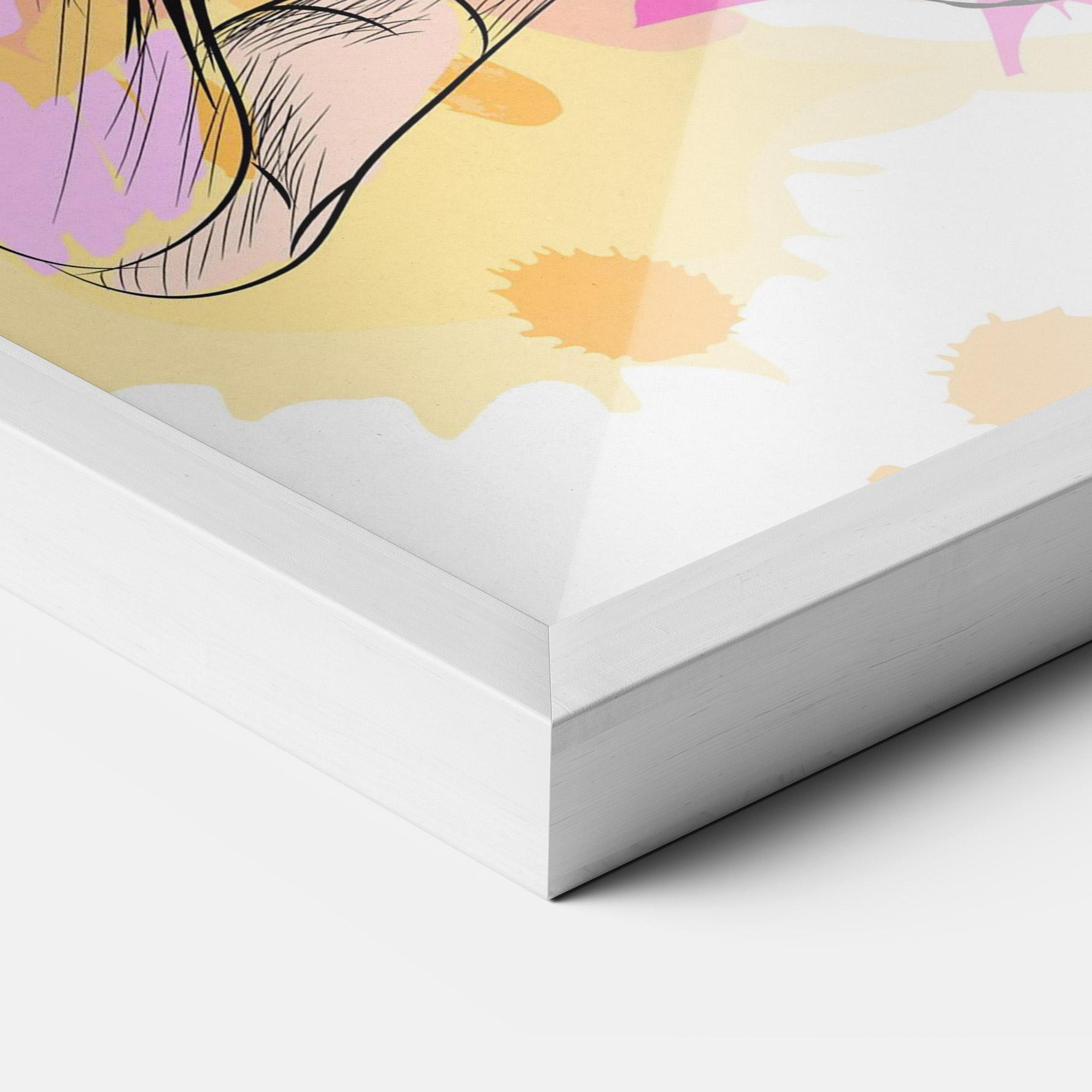 Gerahmte Poster Pink Basket Player mockup 3