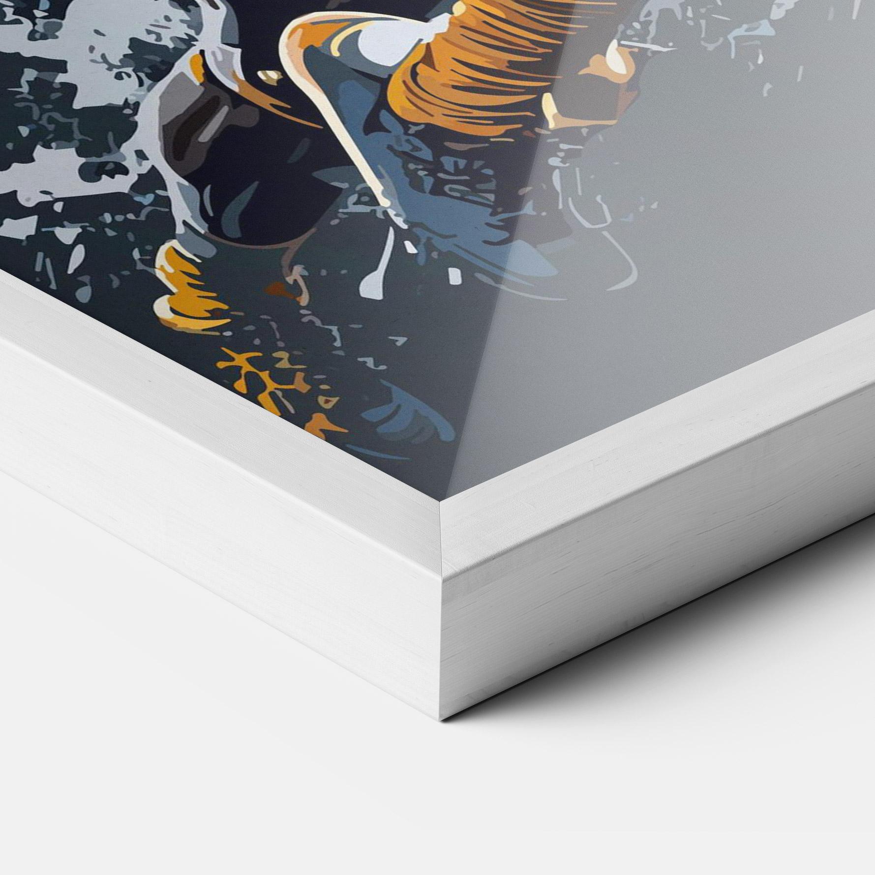 Gerahmte Poster Yellow White Basket mockup 3